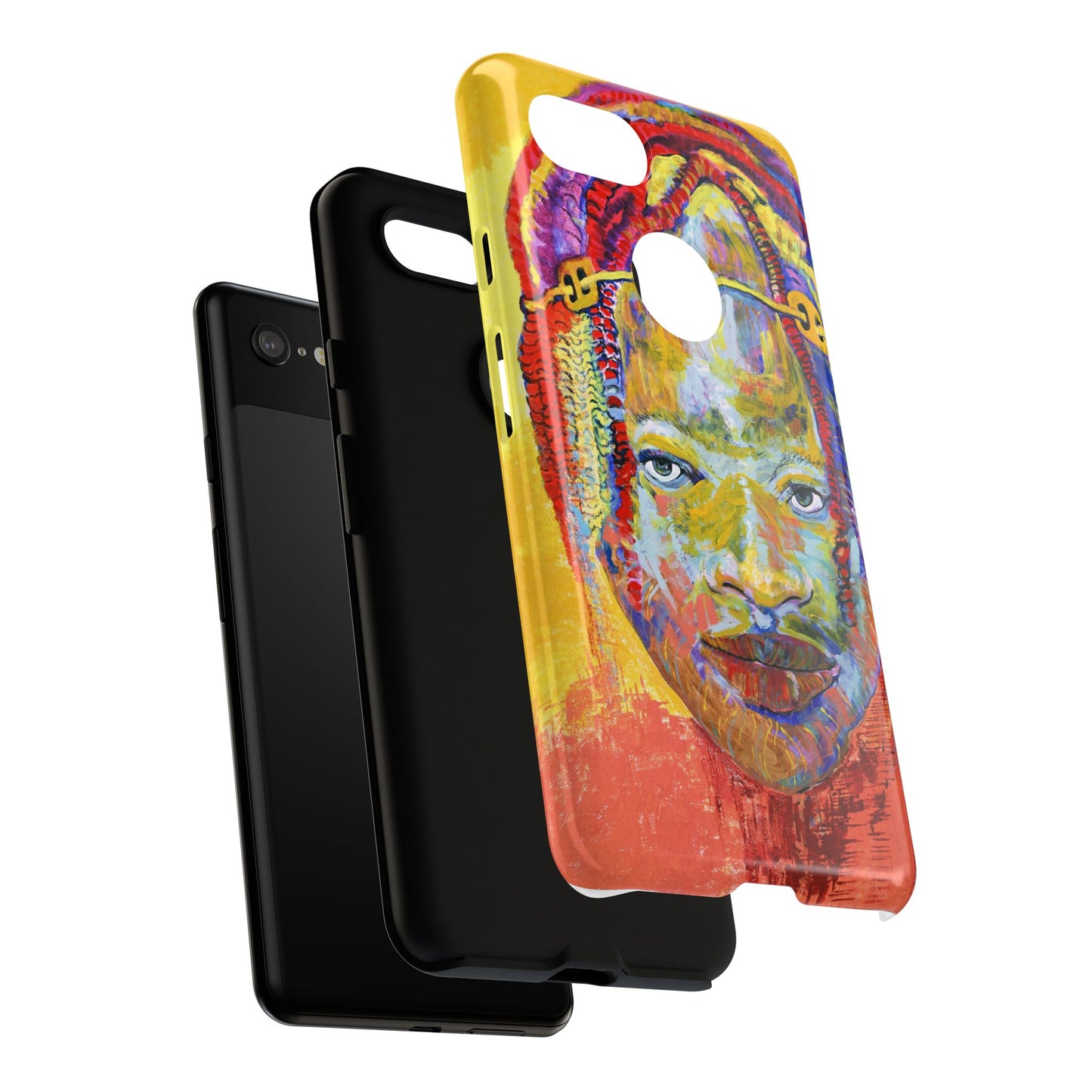 Vibrant Artistic Phone Case - Tough Cases for Creative Souls- African Youth Image