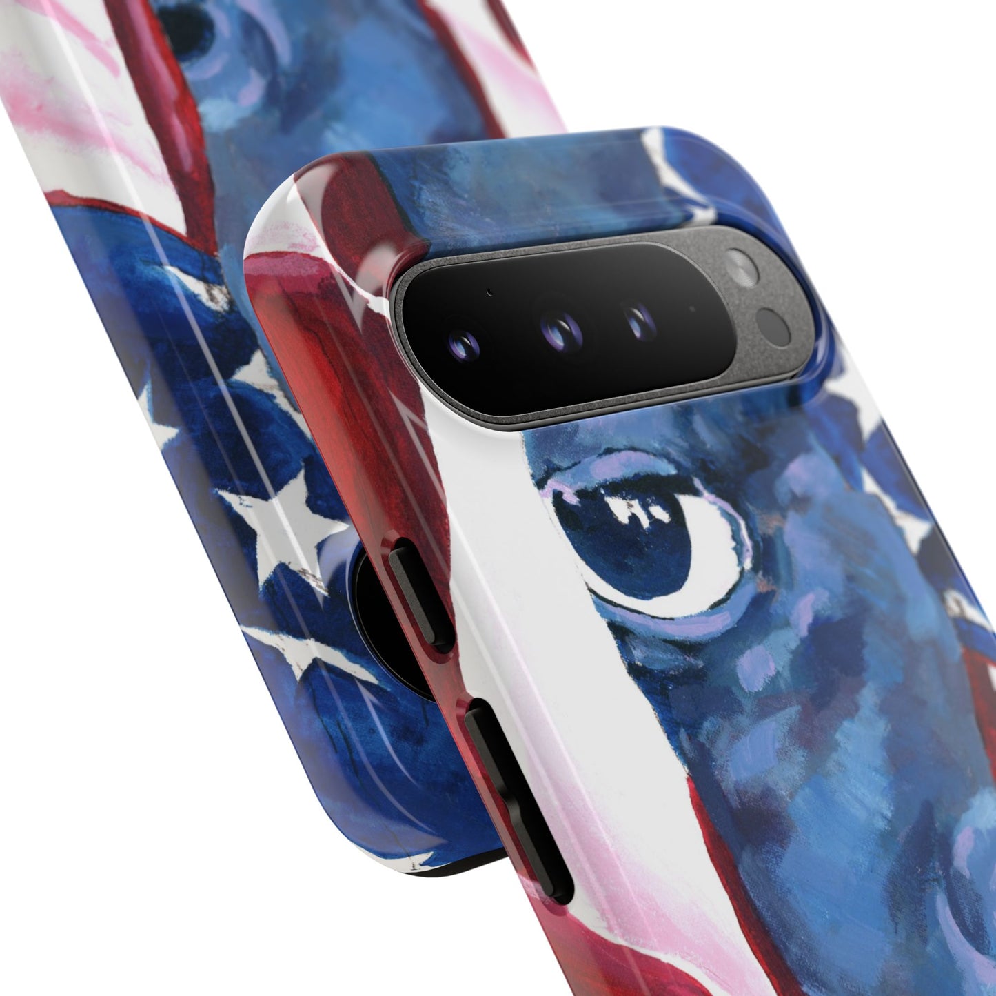 Patriotic Tough Phone Case with American Flag Design- I See You Image