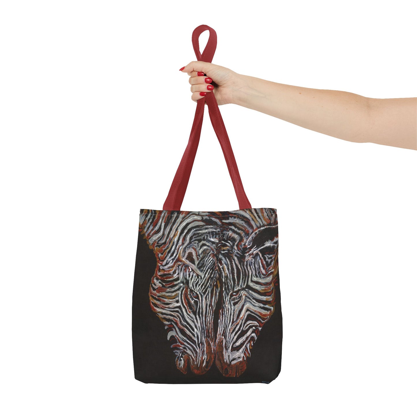 Twin Zebras Image- Tote Bag