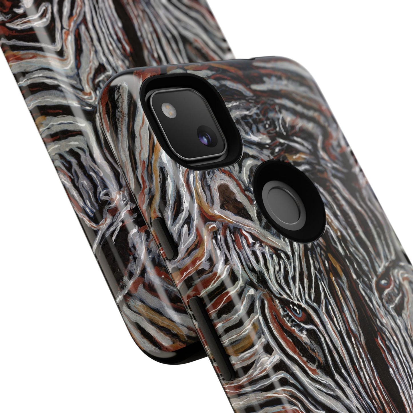 Artistic Zebra Phone Case Twin Zebra Image- Tough Protection for Wildlife Lovers