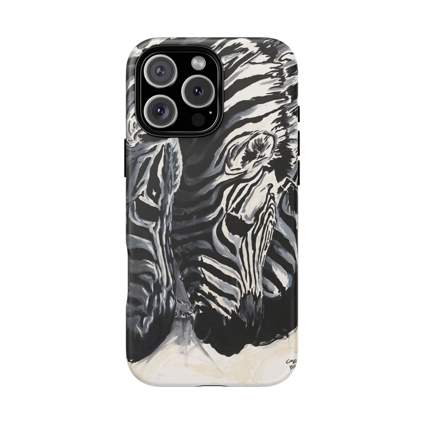 Artistic Zebra Print Phone Case -Tough Cases- Baby Zebras Image