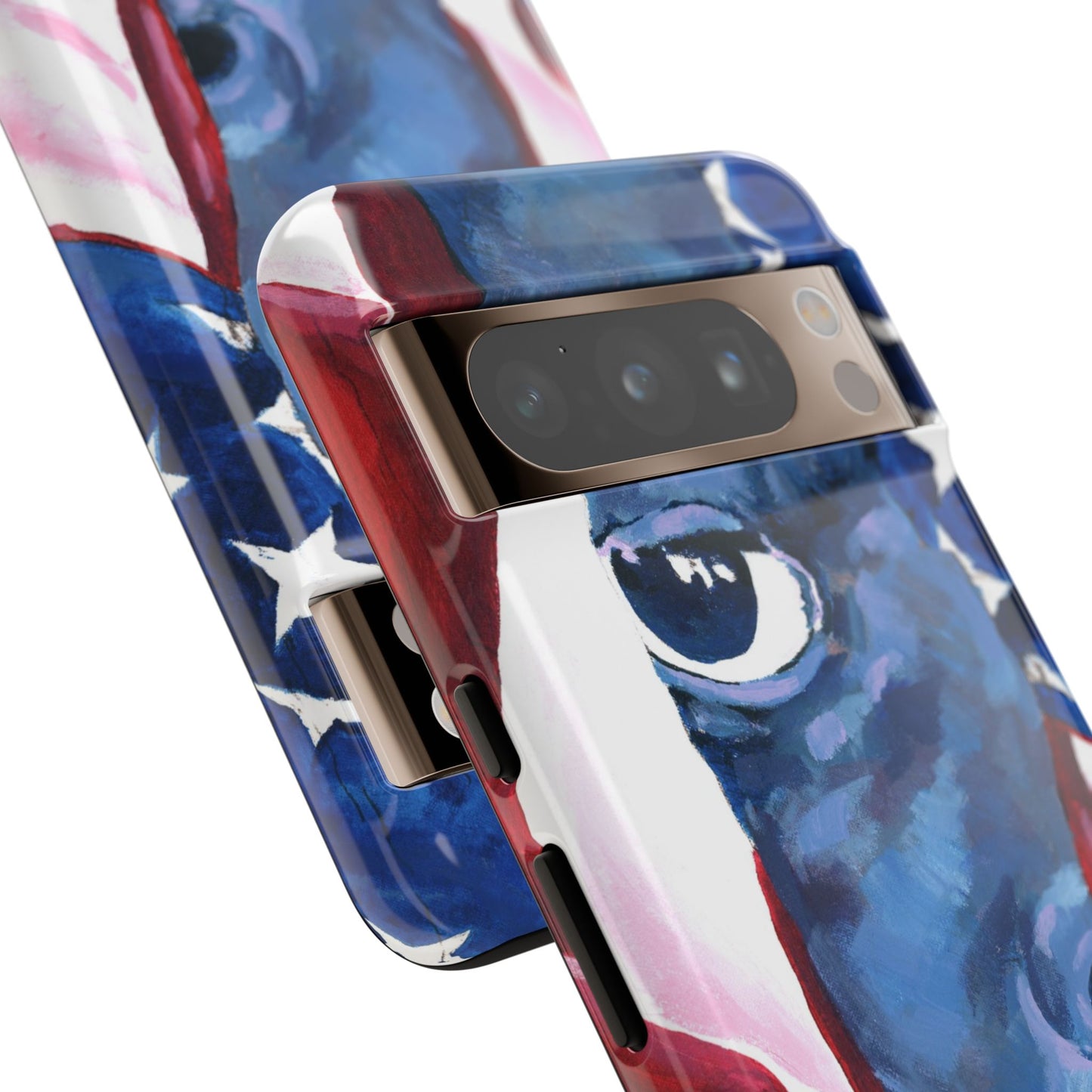 Patriotic Tough Phone Case with American Flag Design- I See You Image