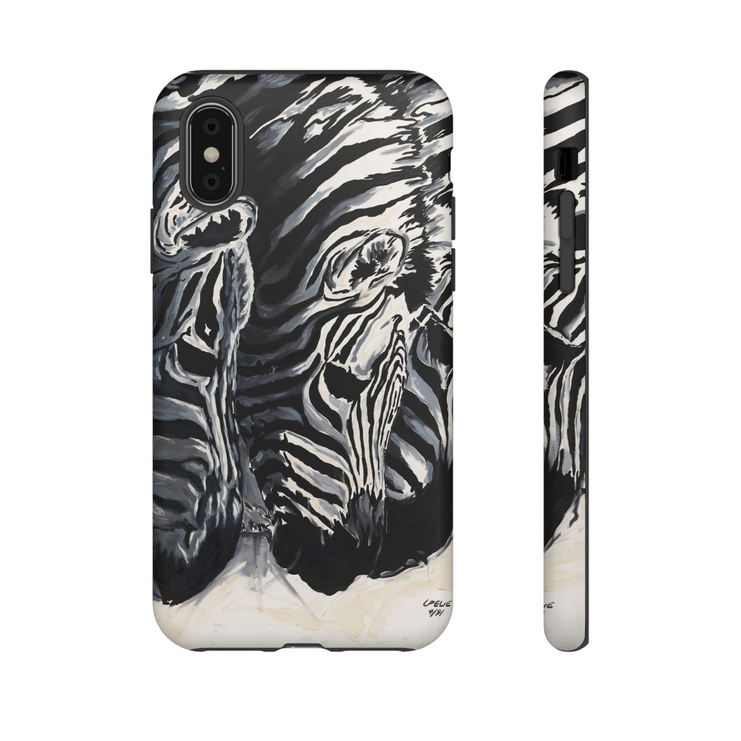 Artistic Zebra Print Phone Case -Tough Cases- Baby Zebras Image
