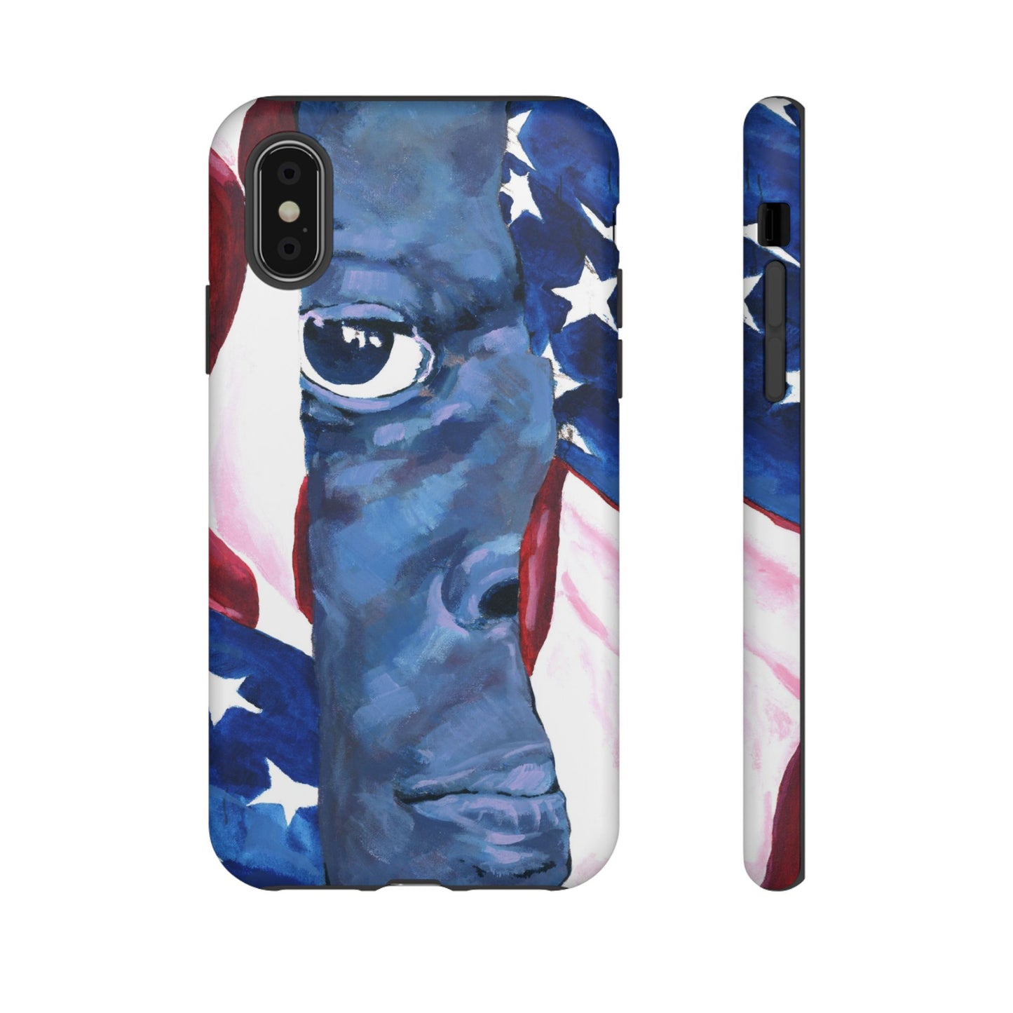 Patriotic Tough Phone Case with American Flag Design- I See You Image