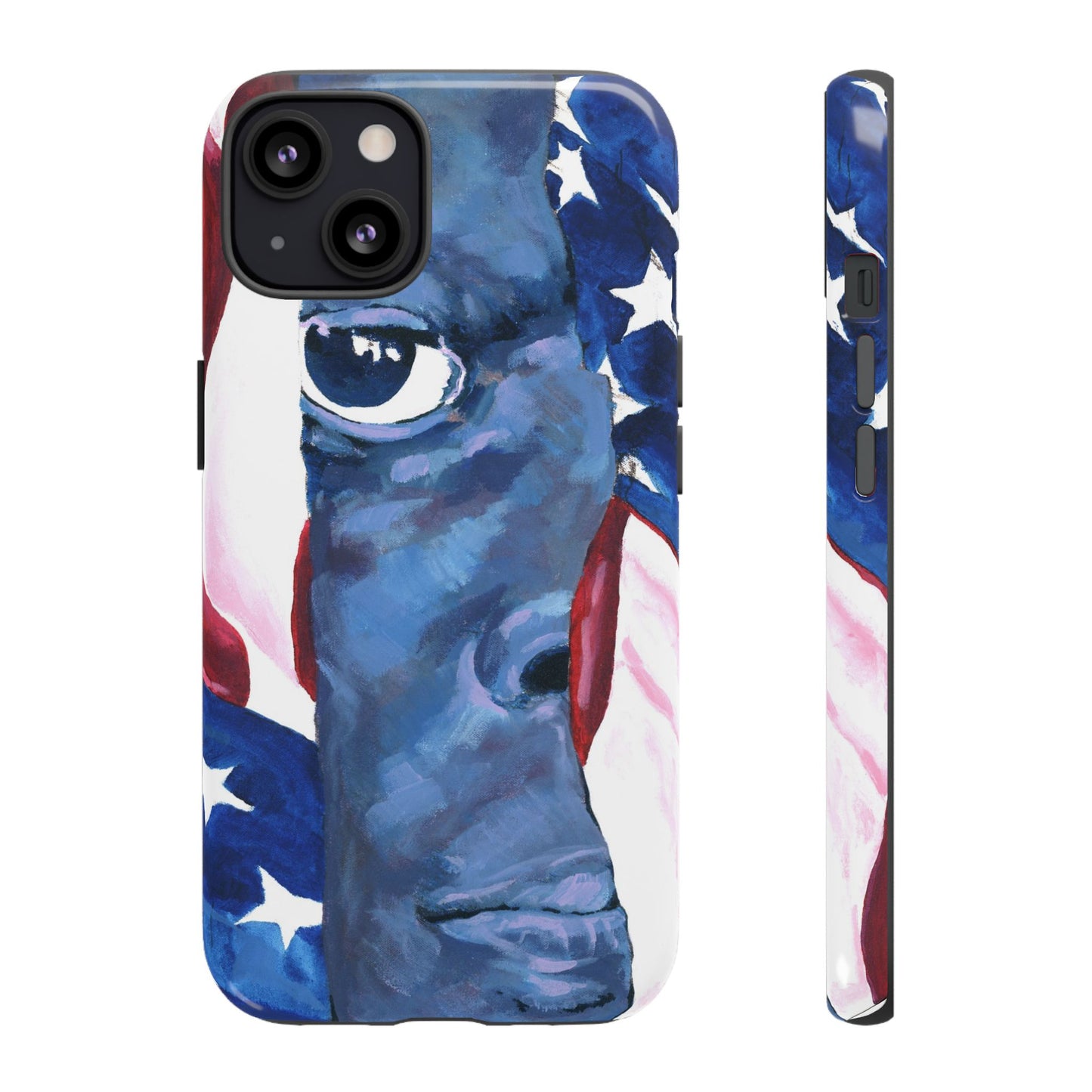 Patriotic Tough Phone Case with American Flag Design- I See You Image