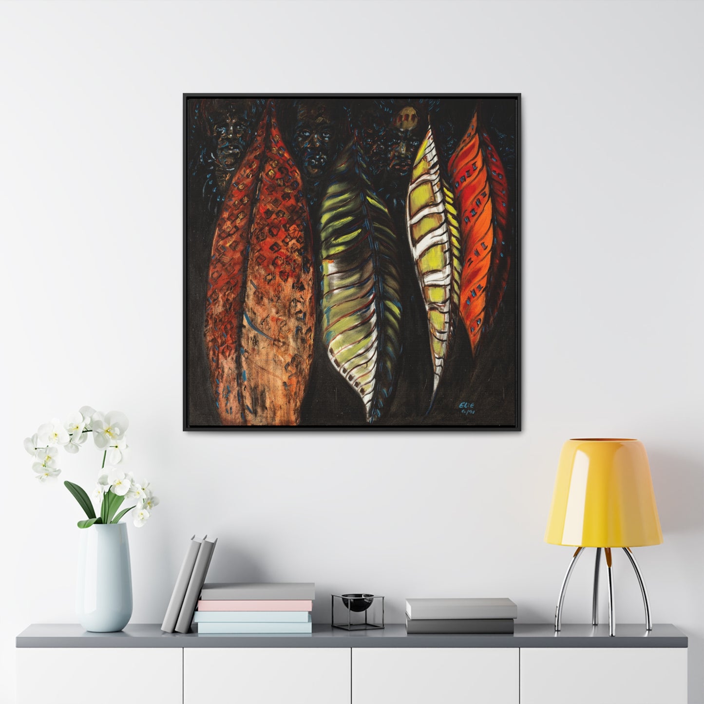 In the Shadows - Framed Canvas Print