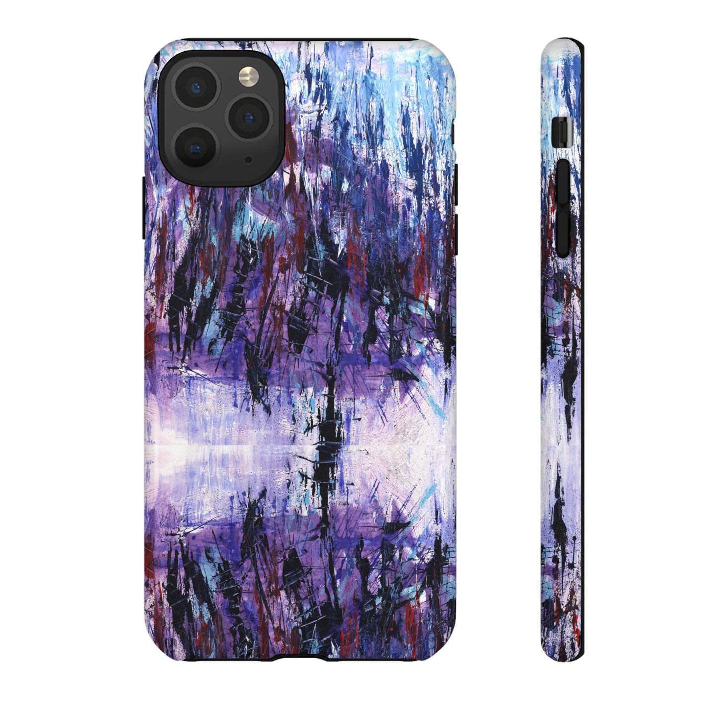 Abstract Purple Phone Case, Stylish & Protective Cover for Art Lovers- White Spring Image