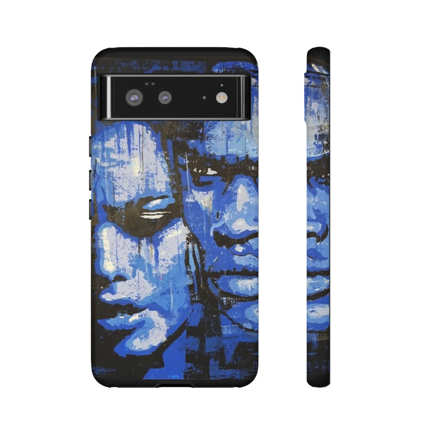 Artistic Phone Case - Tough Cases with Bold Blue Portraits -The Lovers Image