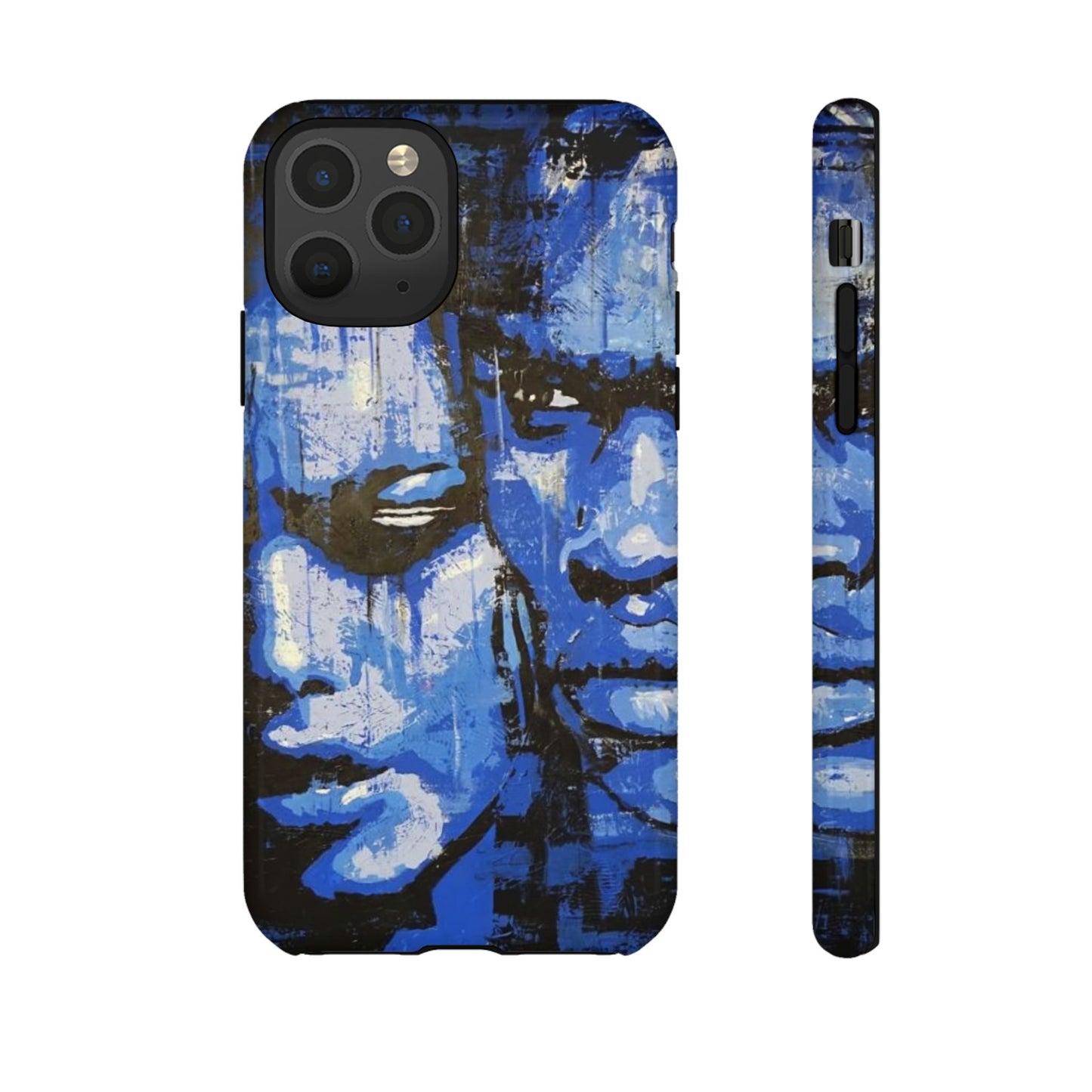 Artistic Phone Case - Tough Cases with Bold Blue Portraits -The Lovers Image