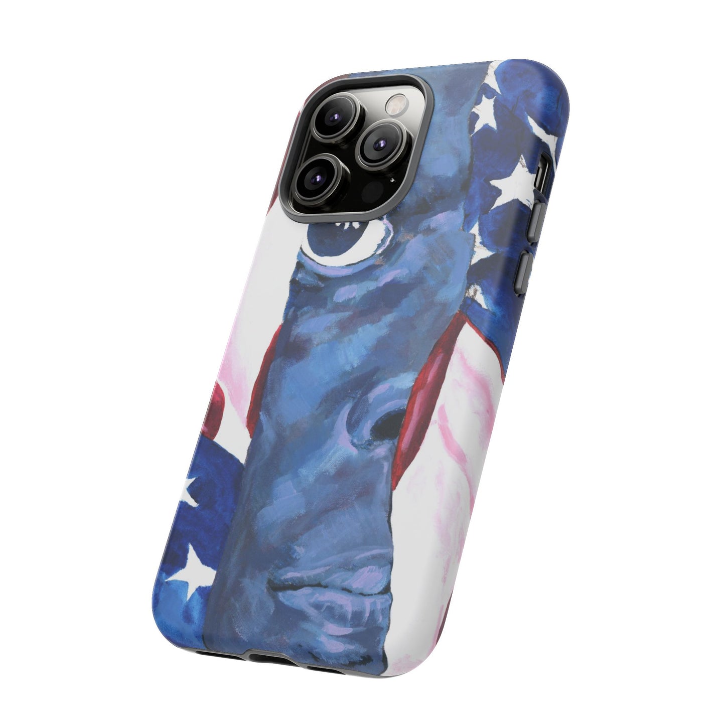Patriotic Tough Phone Case with American Flag Design- I See You Image