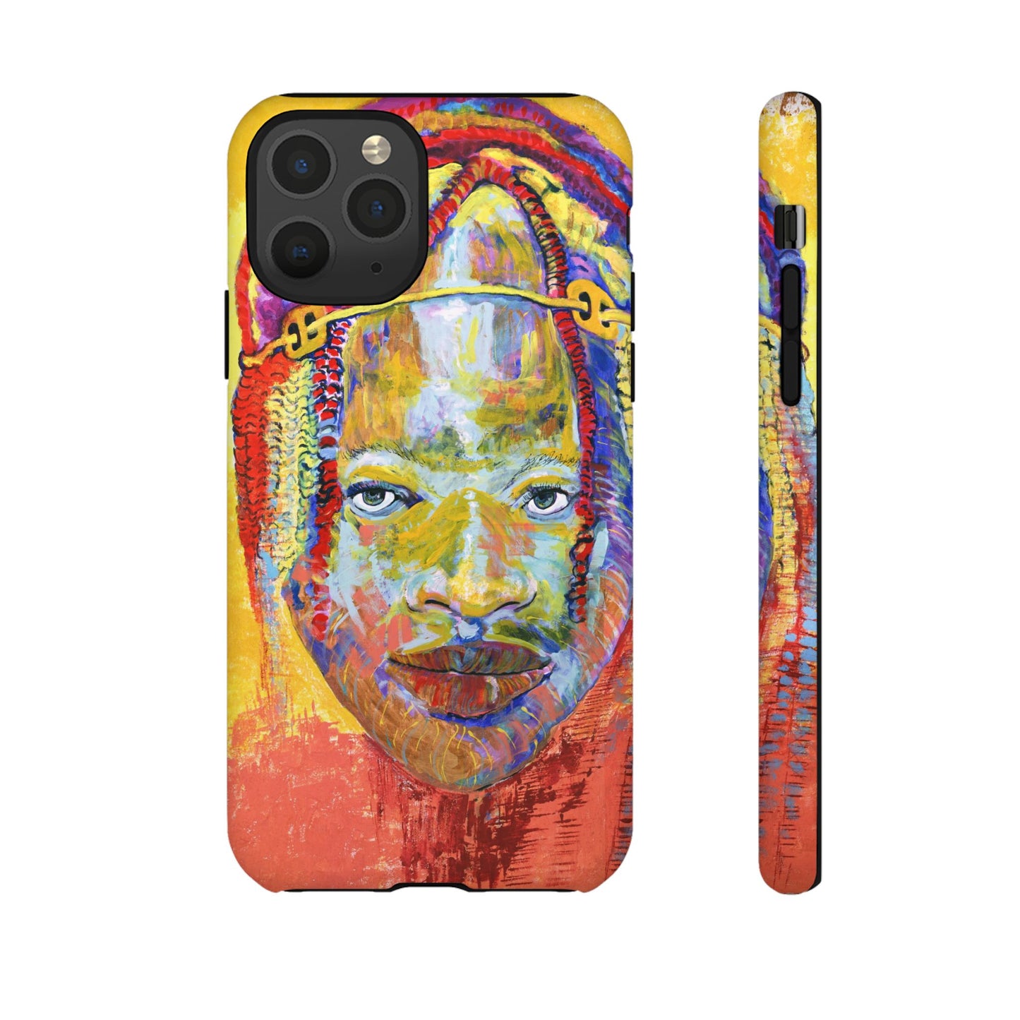 Vibrant Artistic Phone Case - Tough Cases for Creative Souls- African Youth Image