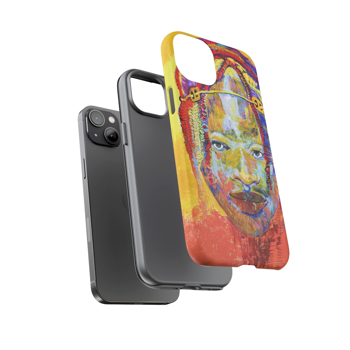 Vibrant Artistic Phone Case - Tough Cases for Creative Souls- African Youth Image