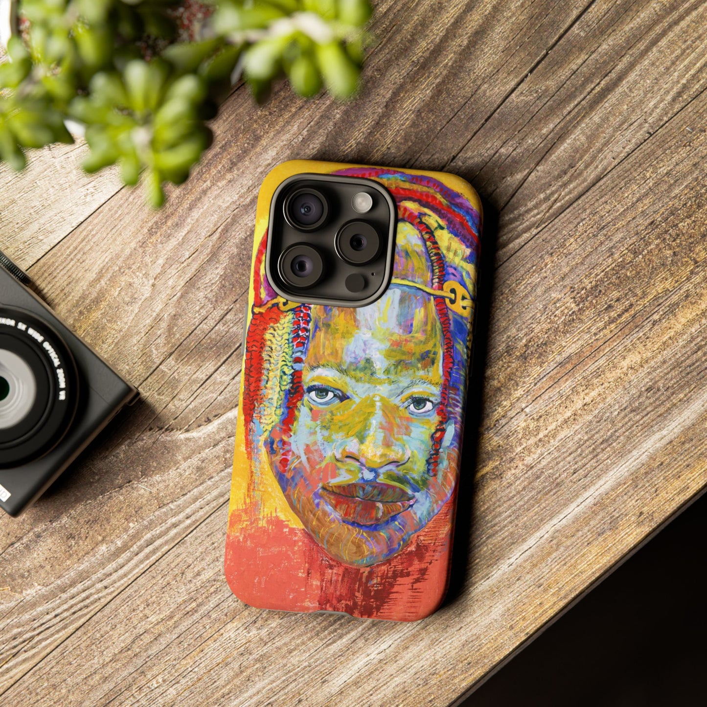 Vibrant Artistic Phone Case - Tough Cases for Creative Souls- African Youth Image