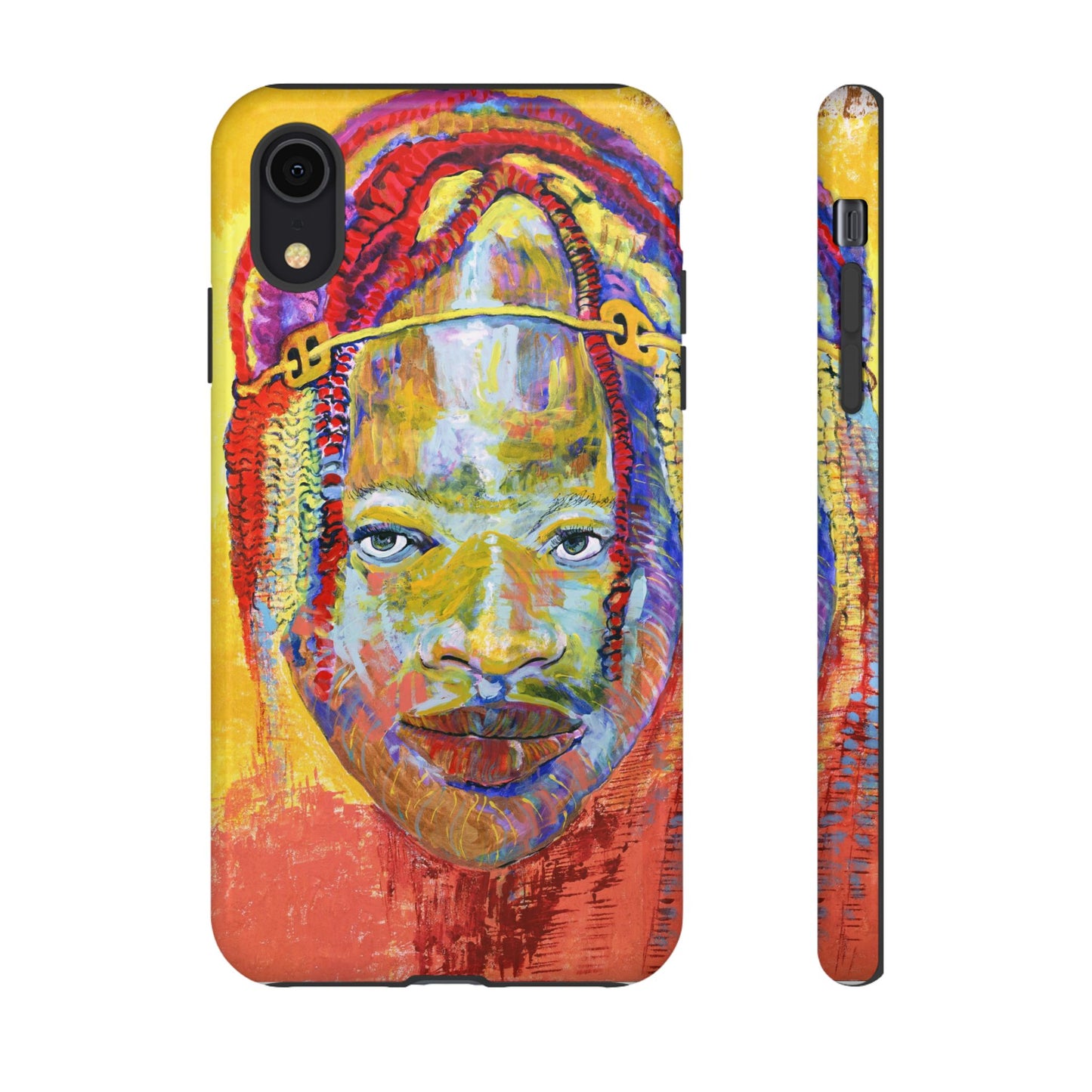 Vibrant Artistic Phone Case - Tough Cases for Creative Souls- African Youth Image