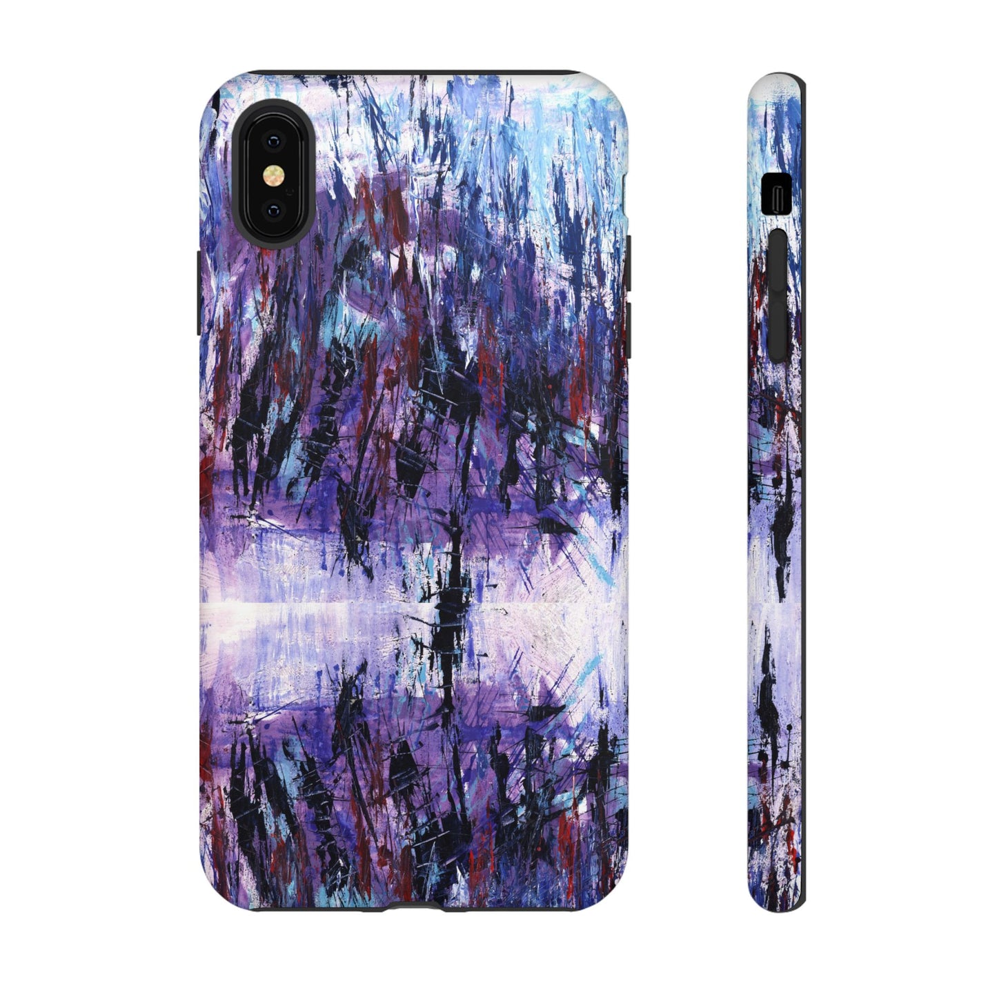 Abstract Purple Phone Case, Stylish & Protective Cover for Art Lovers- White Spring Image