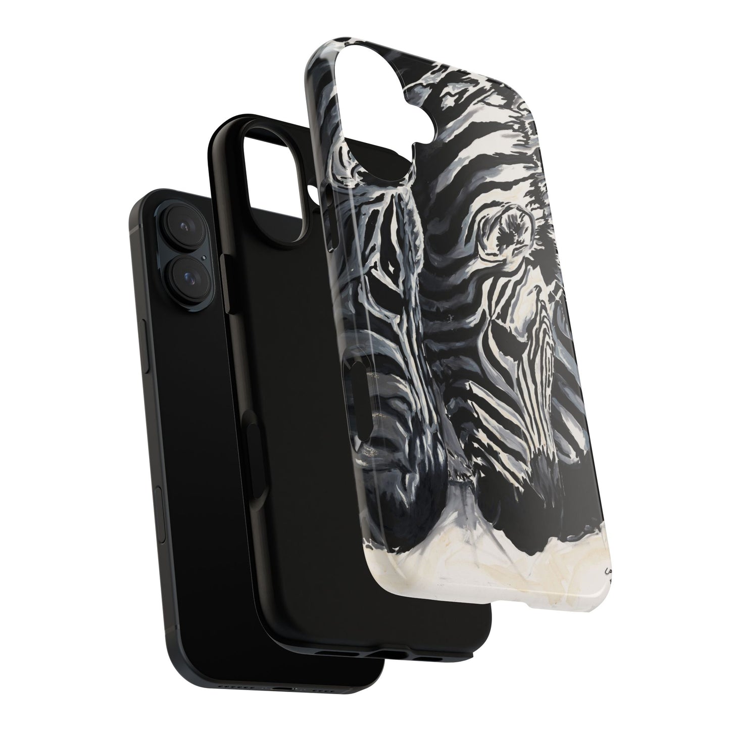Artistic Zebra Print Phone Case -Tough Cases- Baby Zebras Image