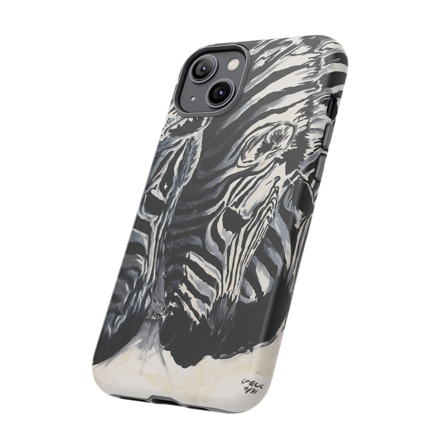 Artistic Zebra Print Phone Case -Tough Cases- Baby Zebras Image
