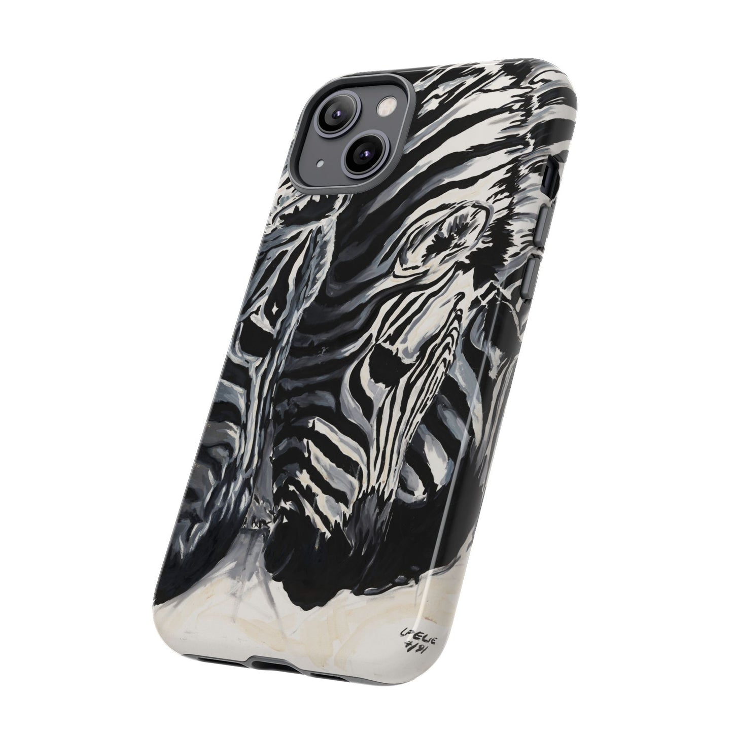 Artistic Zebra Print Phone Case -Tough Cases- Baby Zebras Image