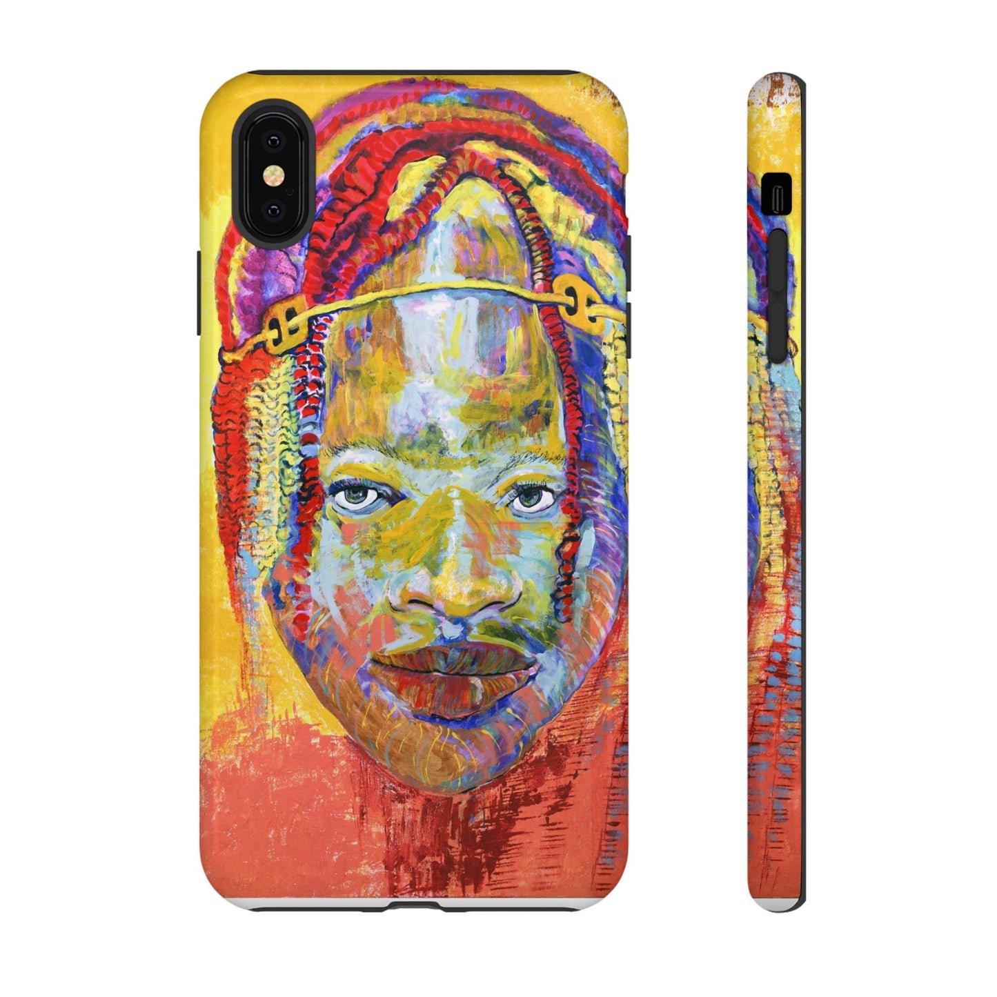 Vibrant Artistic Phone Case - Tough Cases for Creative Souls- African Youth Image