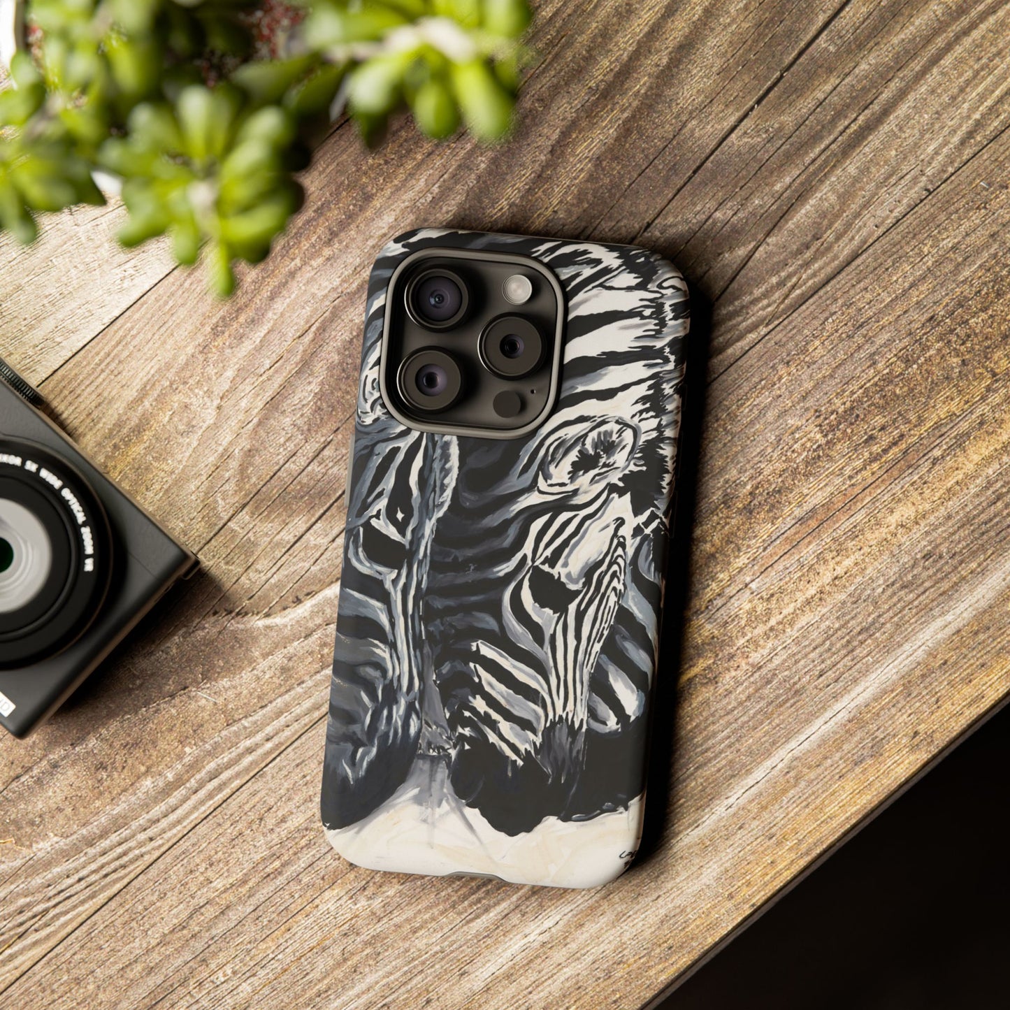 Artistic Zebra Print Phone Case -Tough Cases- Baby Zebras Image