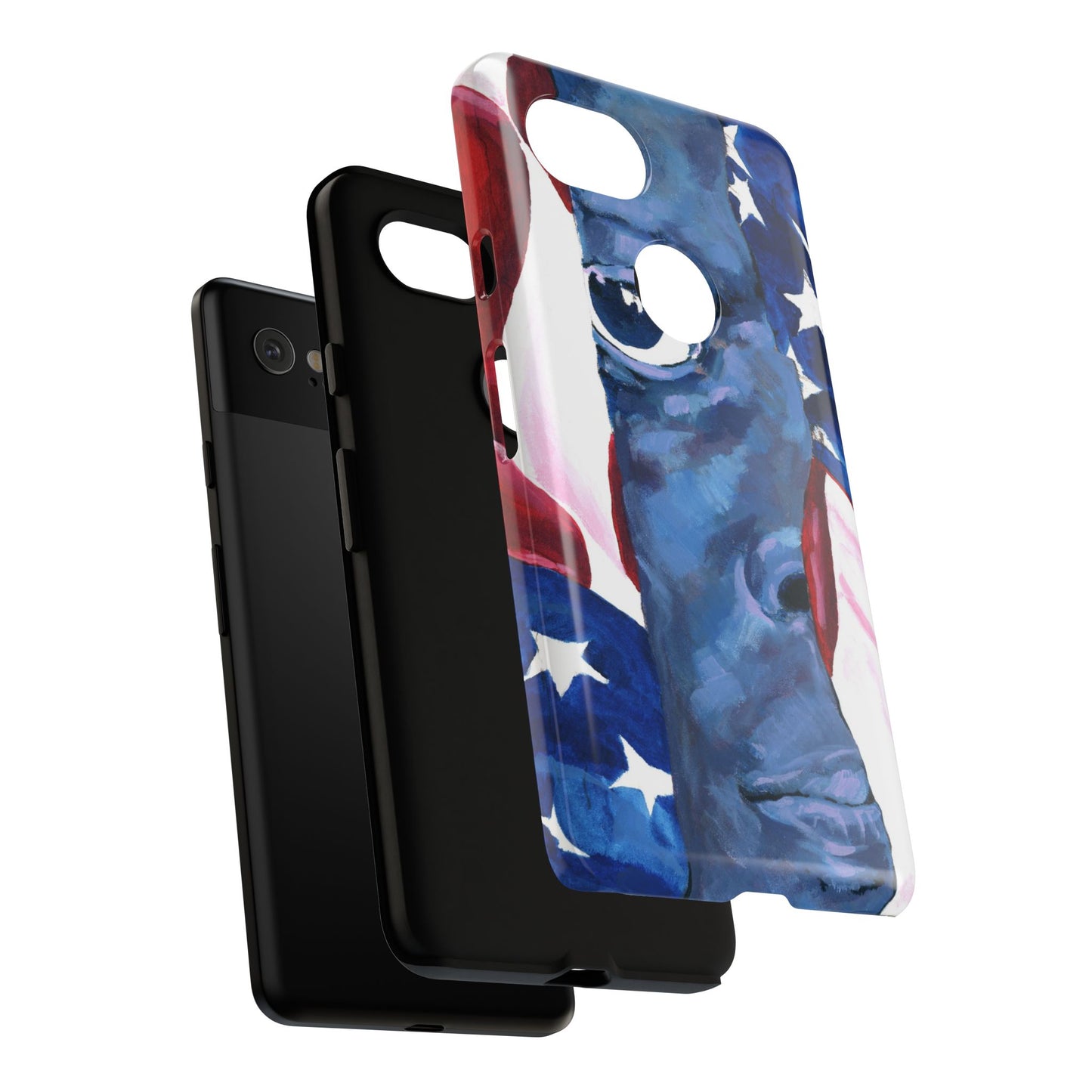 Patriotic Tough Phone Case with American Flag Design- I See You Image