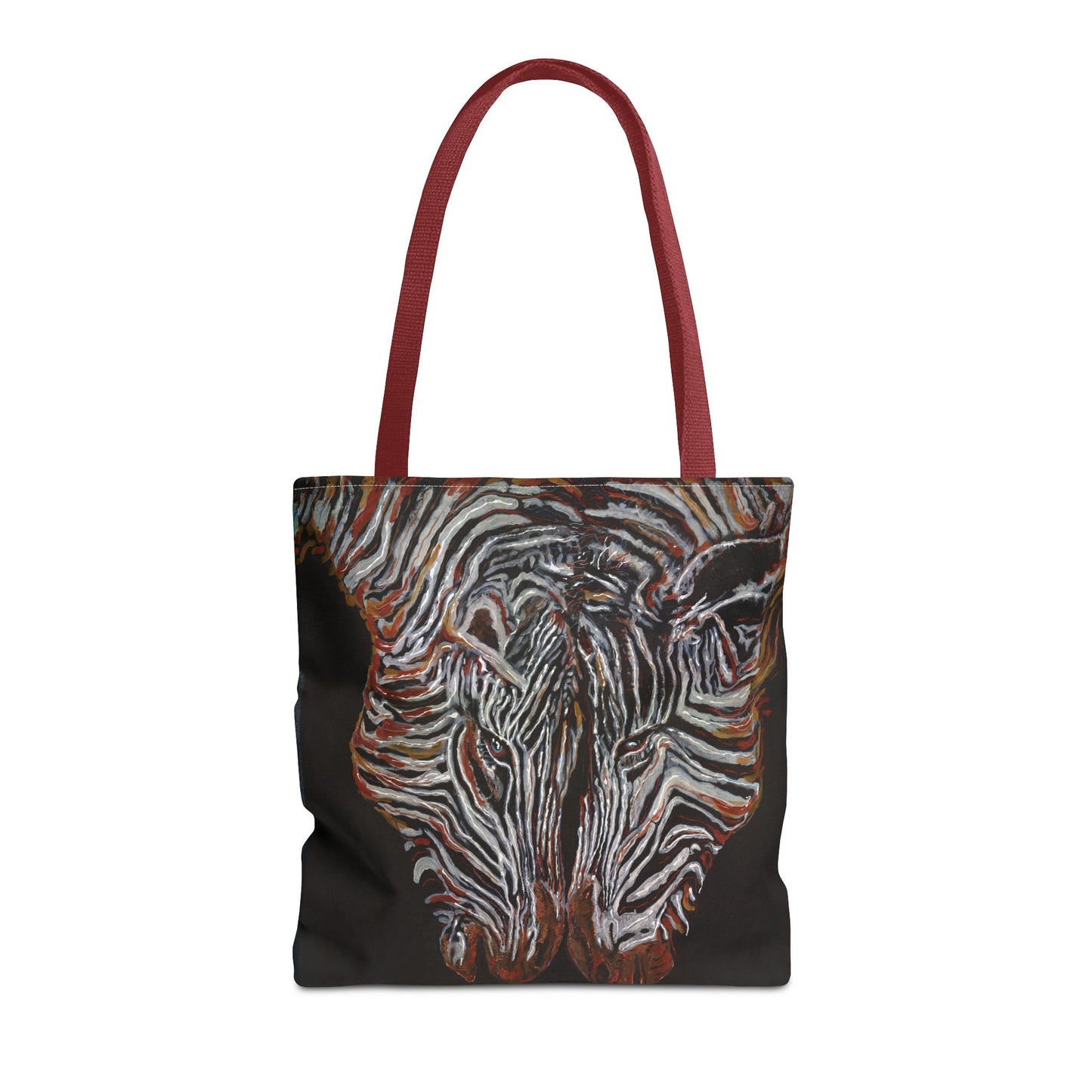 Twin Zebras Image- Tote Bag