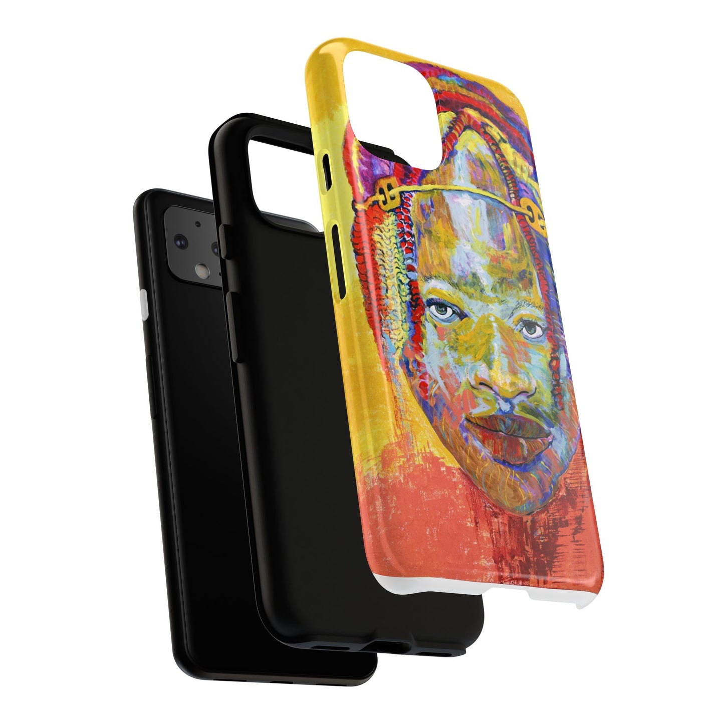 Vibrant Artistic Phone Case - Tough Cases for Creative Souls- African Youth Image