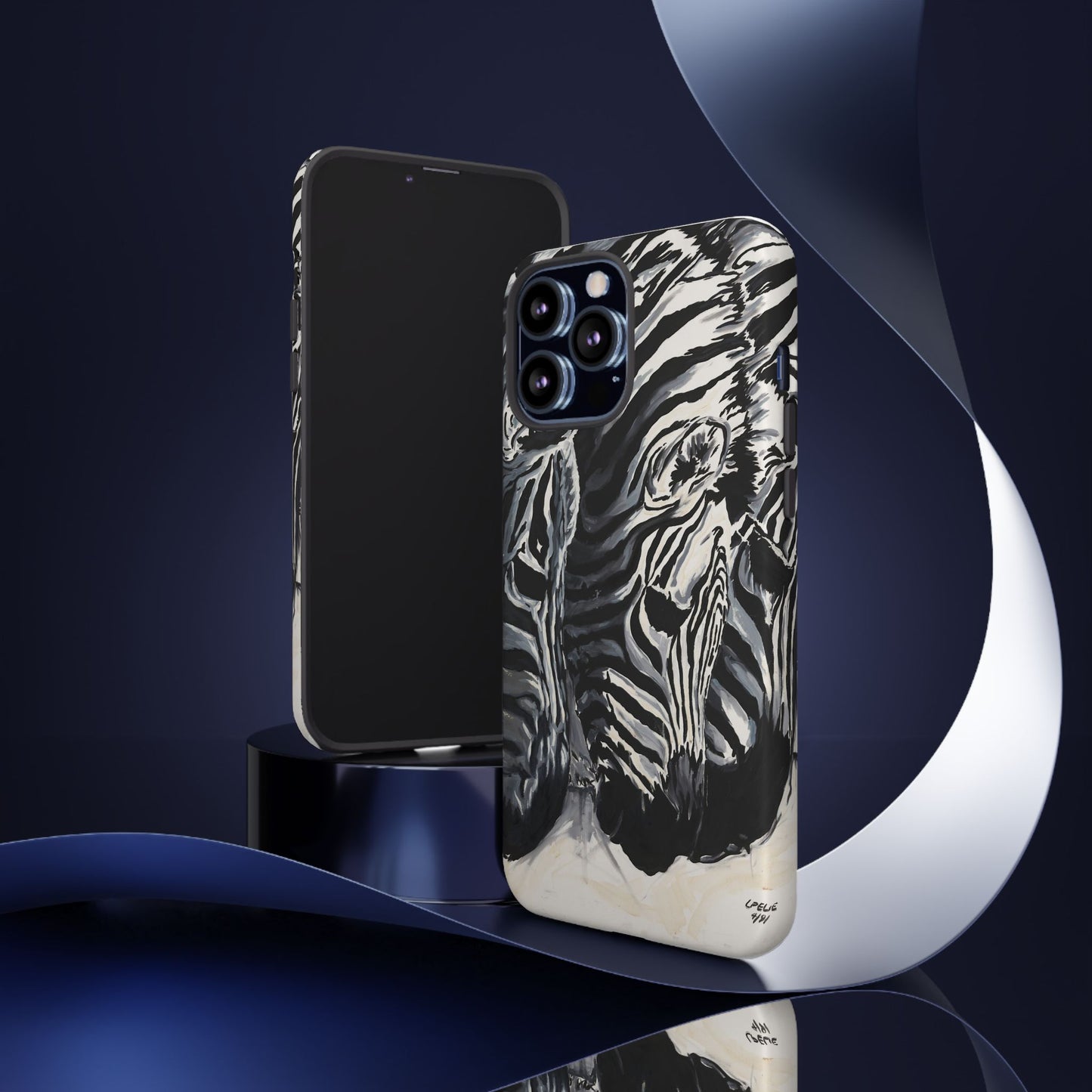 Artistic Zebra Print Phone Case -Tough Cases- Baby Zebras Image
