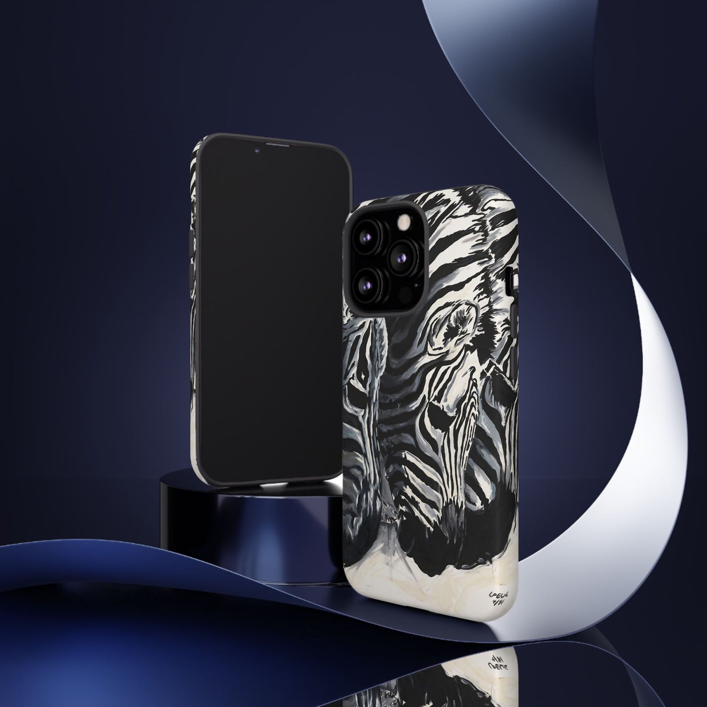 Artistic Zebra Print Phone Case -Tough Cases- Baby Zebras Image