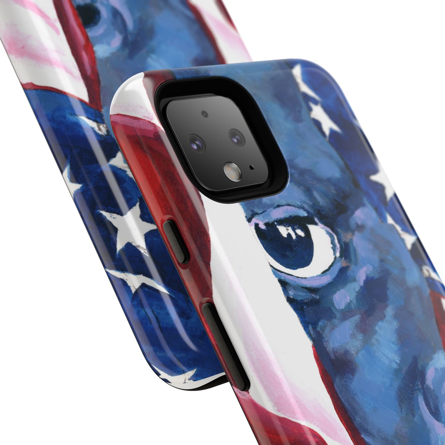 Patriotic Tough Phone Case with American Flag Design- I See You Image
