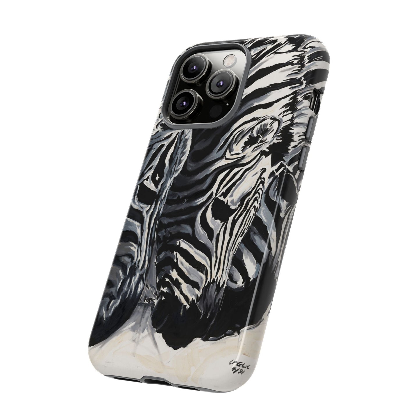 Artistic Zebra Print Phone Case -Tough Cases- Baby Zebras Image