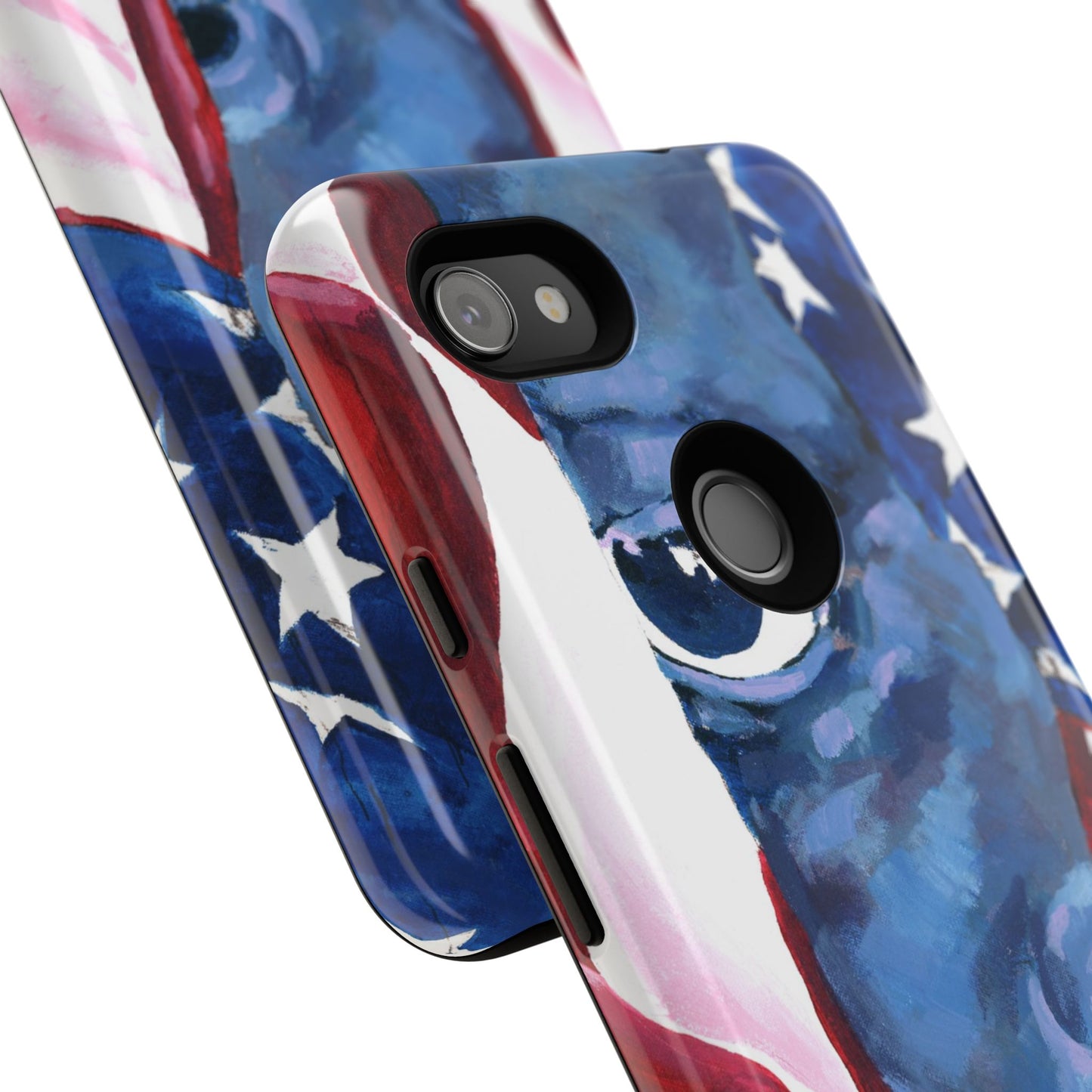 Patriotic Tough Phone Case with American Flag Design- I See You Image
