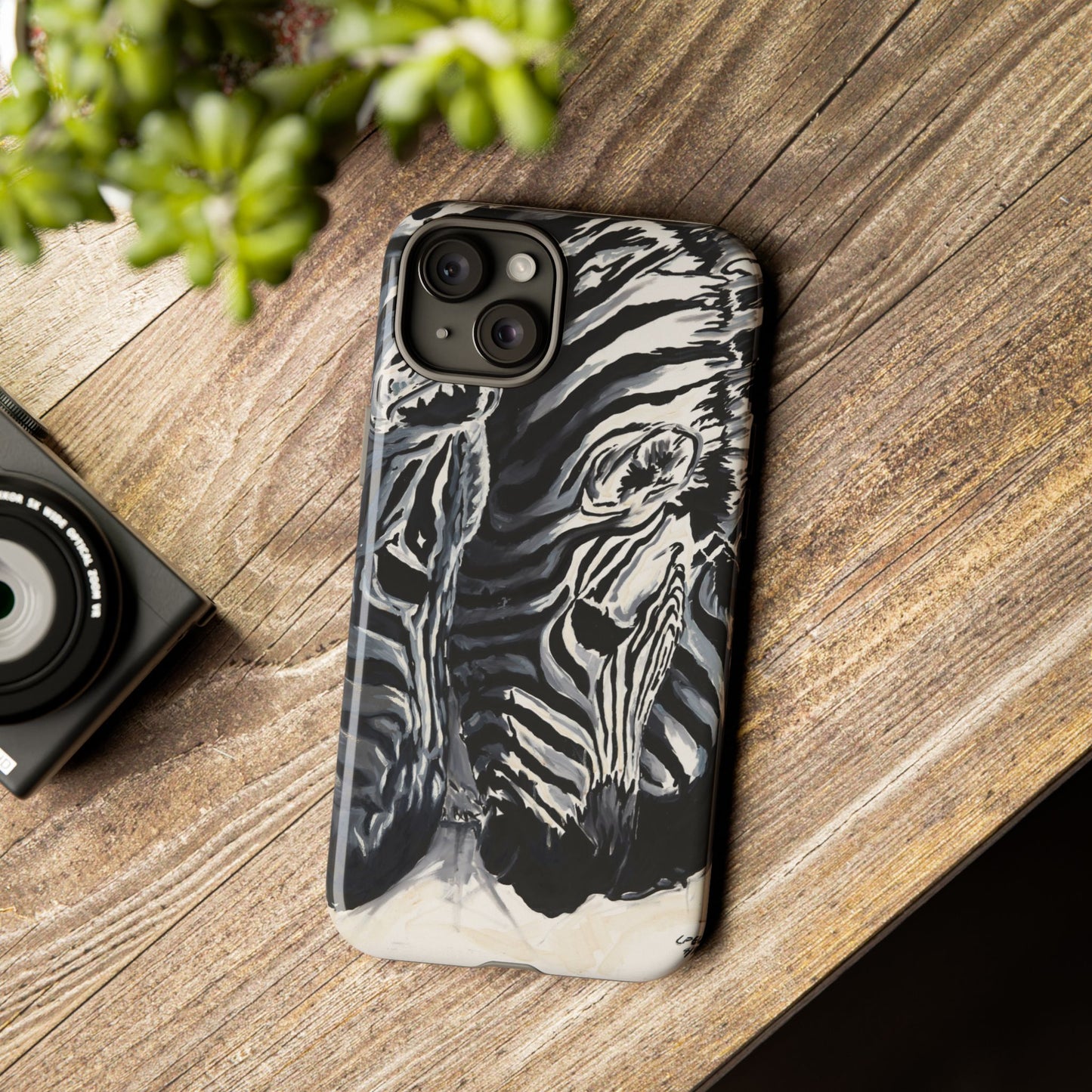 Artistic Zebra Print Phone Case -Tough Cases- Baby Zebras Image