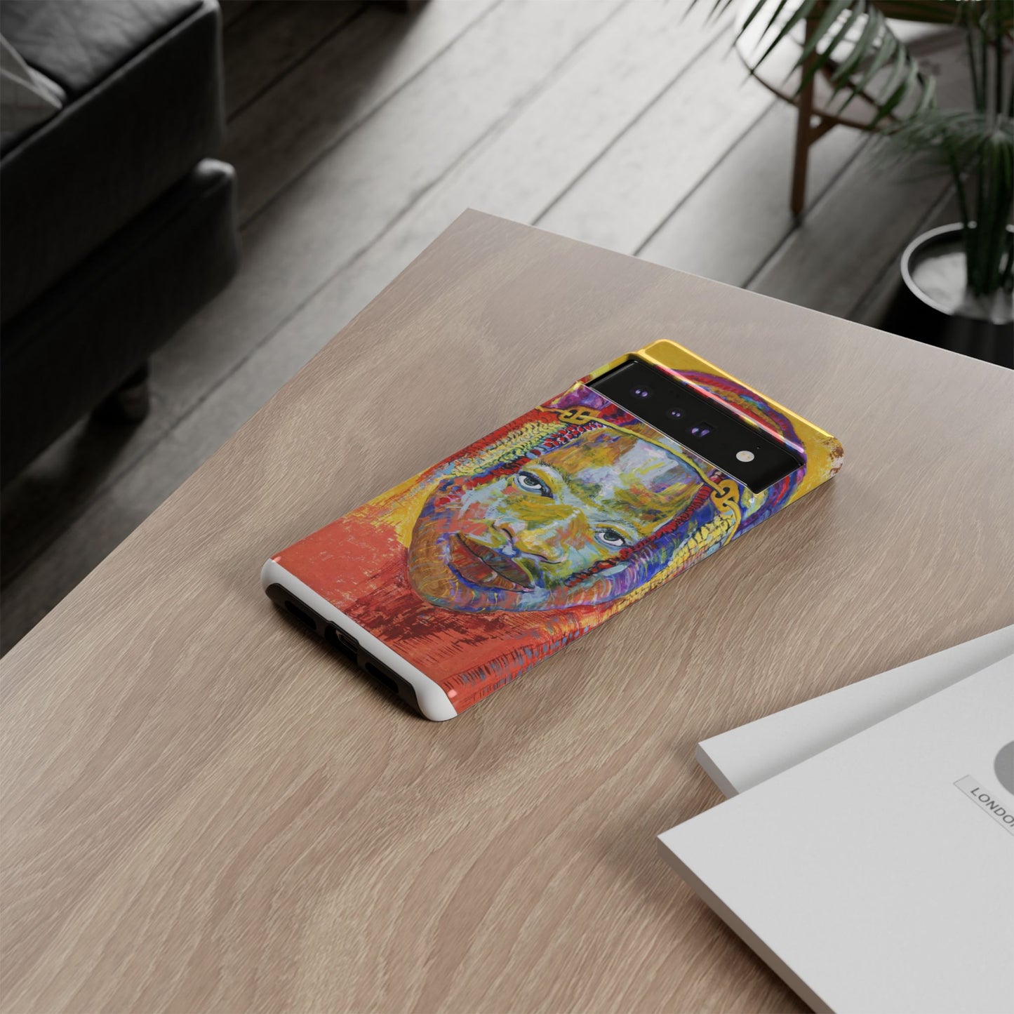 Vibrant Artistic Phone Case - Tough Cases for Creative Souls- African Youth Image