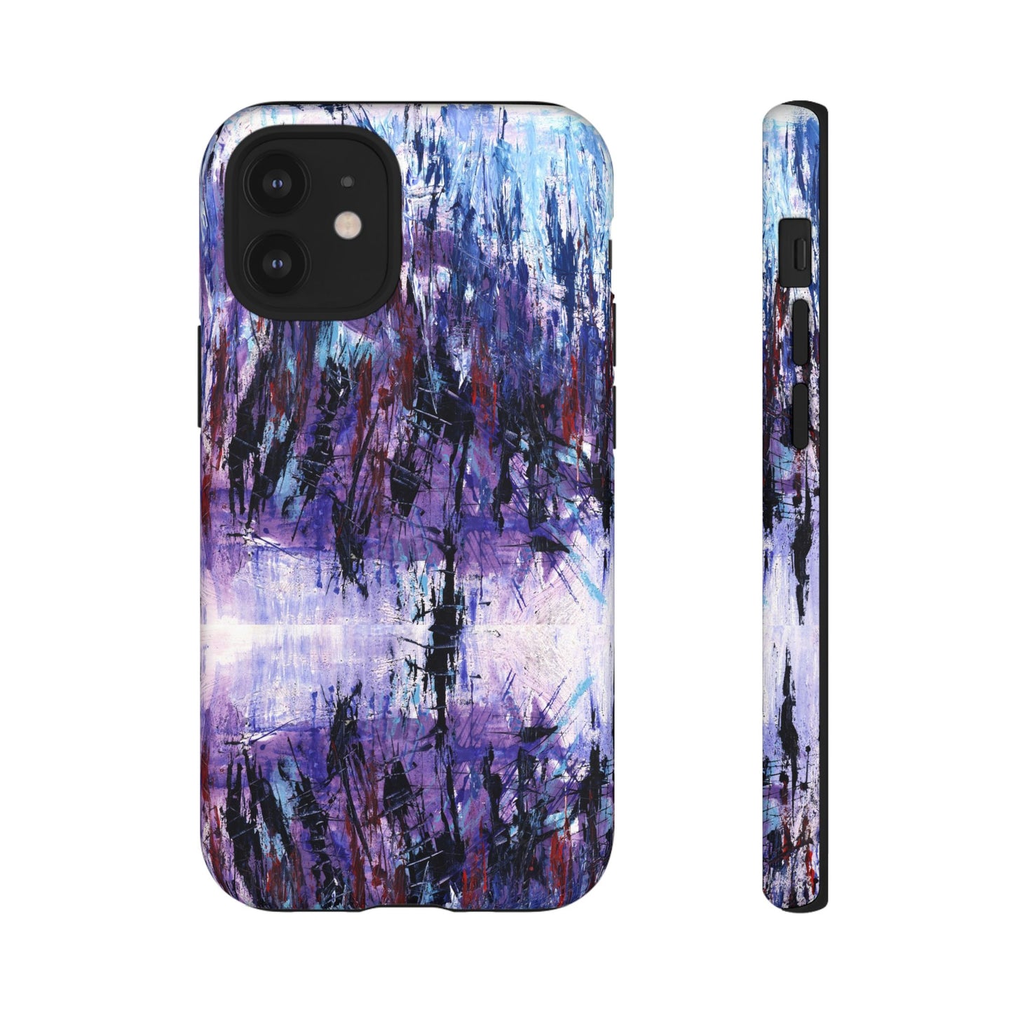 Abstract Purple Phone Case, Stylish & Protective Cover for Art Lovers- White Spring Image