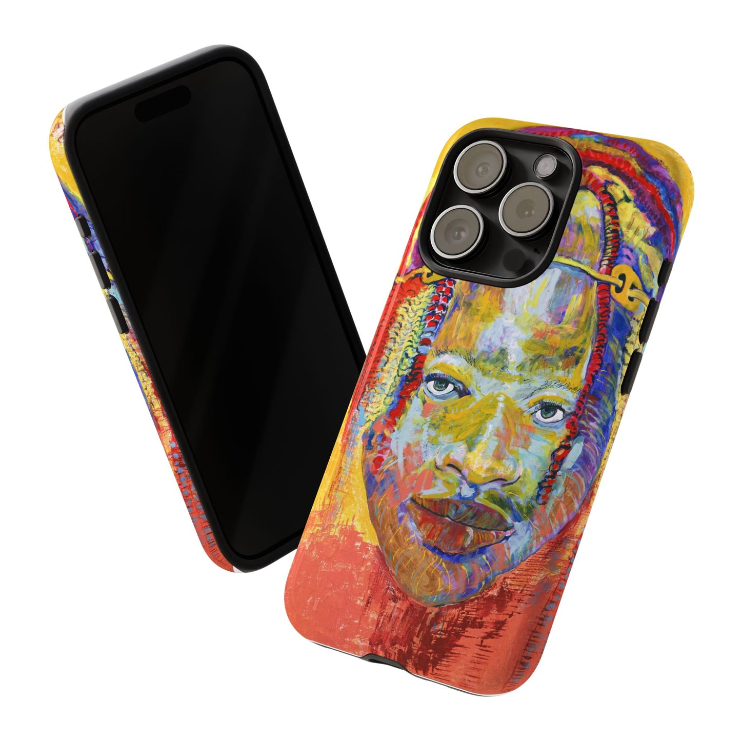 Vibrant Artistic Phone Case - Tough Cases for Creative Souls- African Youth Image