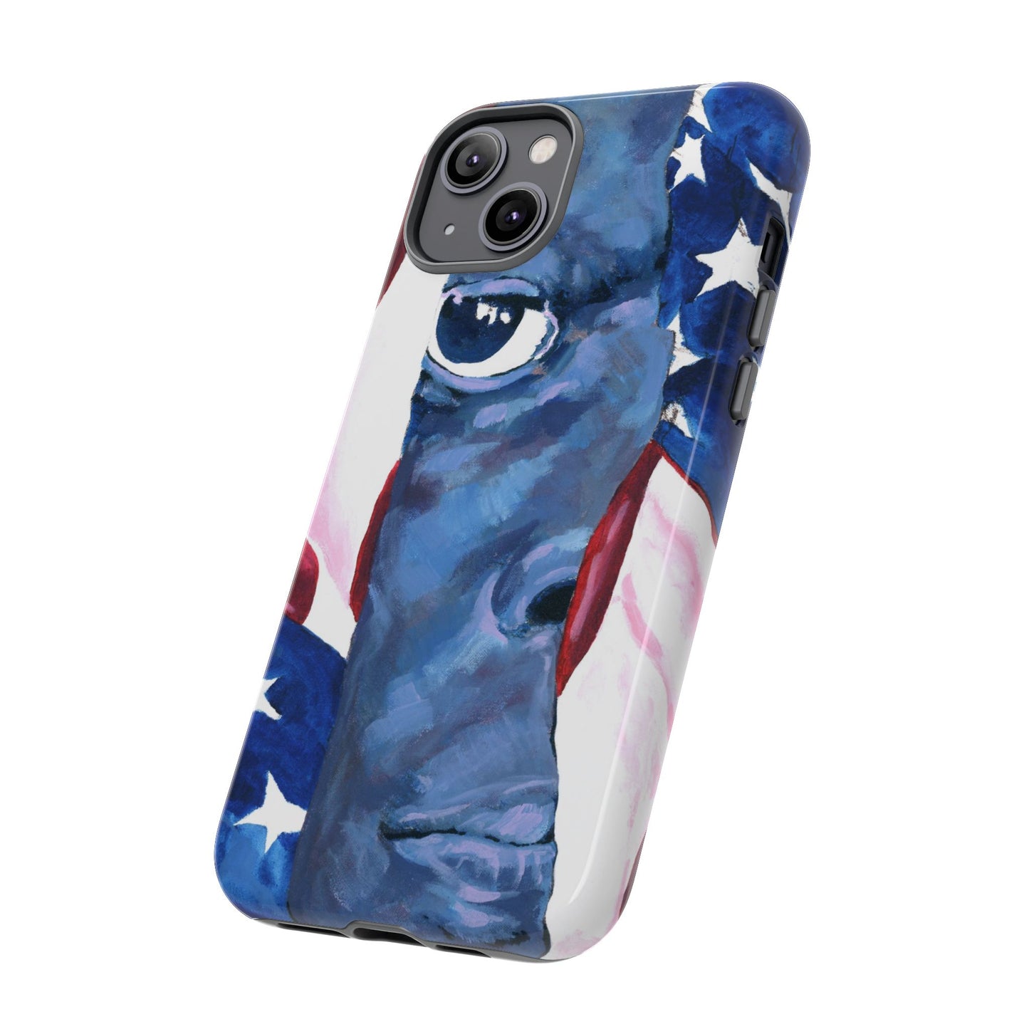 Patriotic Tough Phone Case with American Flag Design- I See You Image