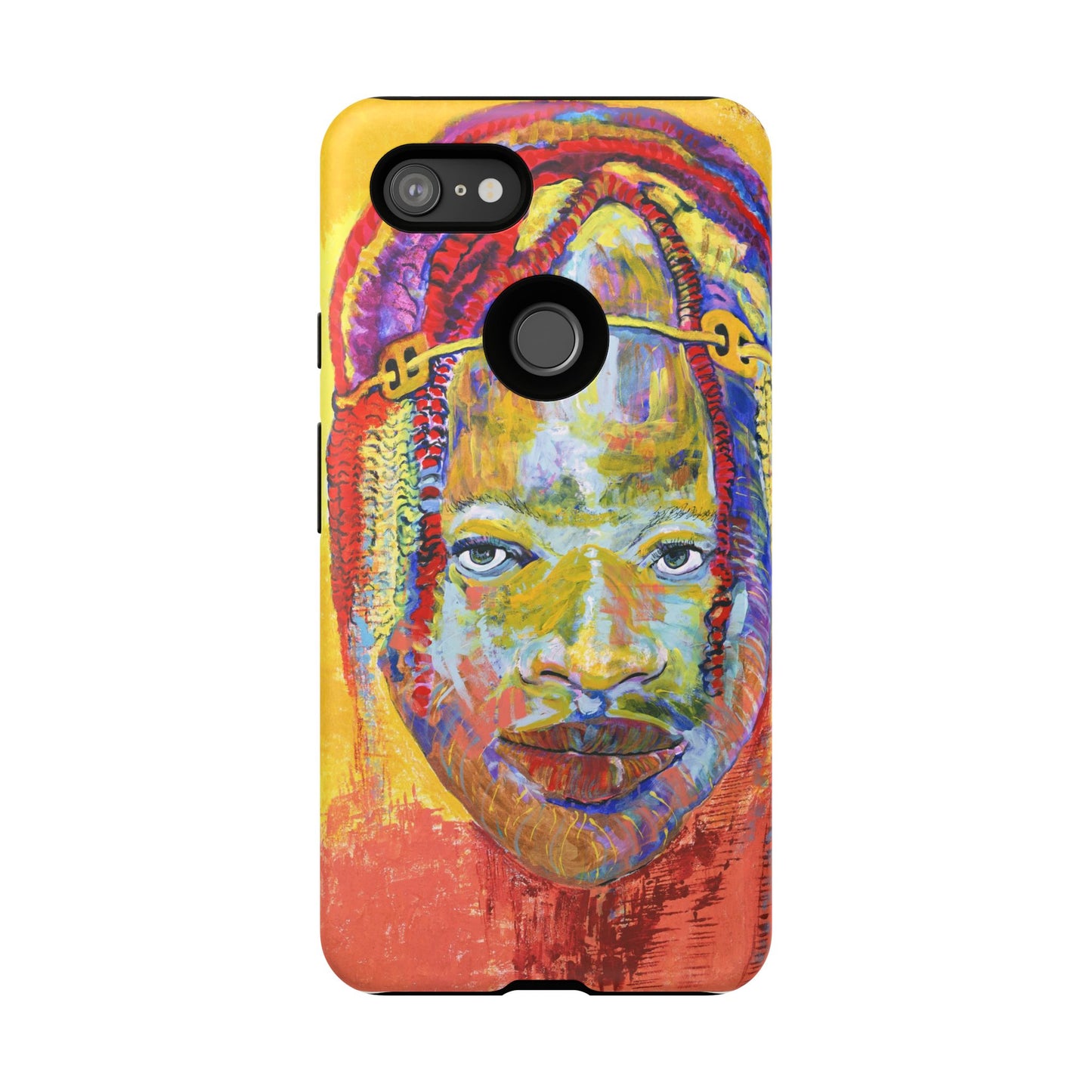 Vibrant Artistic Phone Case - Tough Cases for Creative Souls- African Youth Image