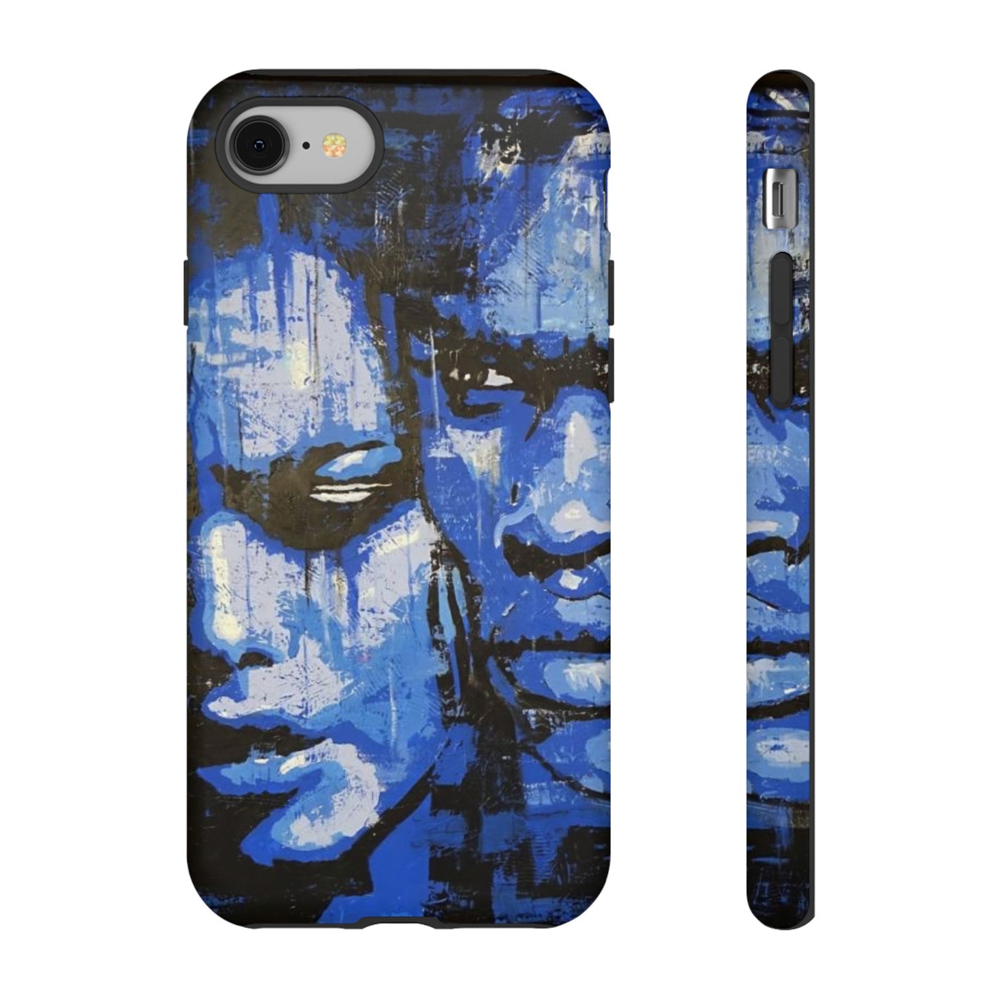 Artistic Phone Case - Tough Cases with Bold Blue Portraits -The Lovers Image