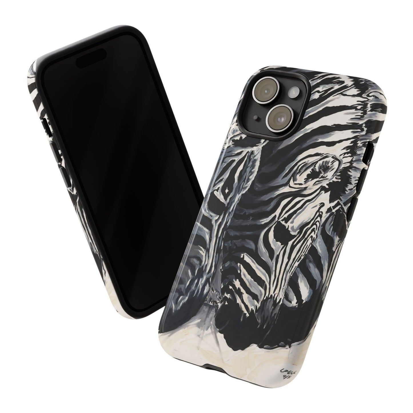 Artistic Zebra Print Phone Case -Tough Cases- Baby Zebras Image