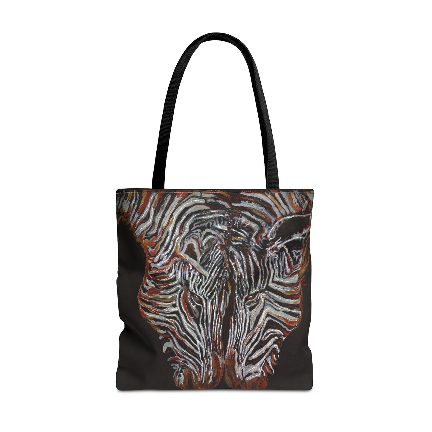 Twin Zebras Image- Tote Bag