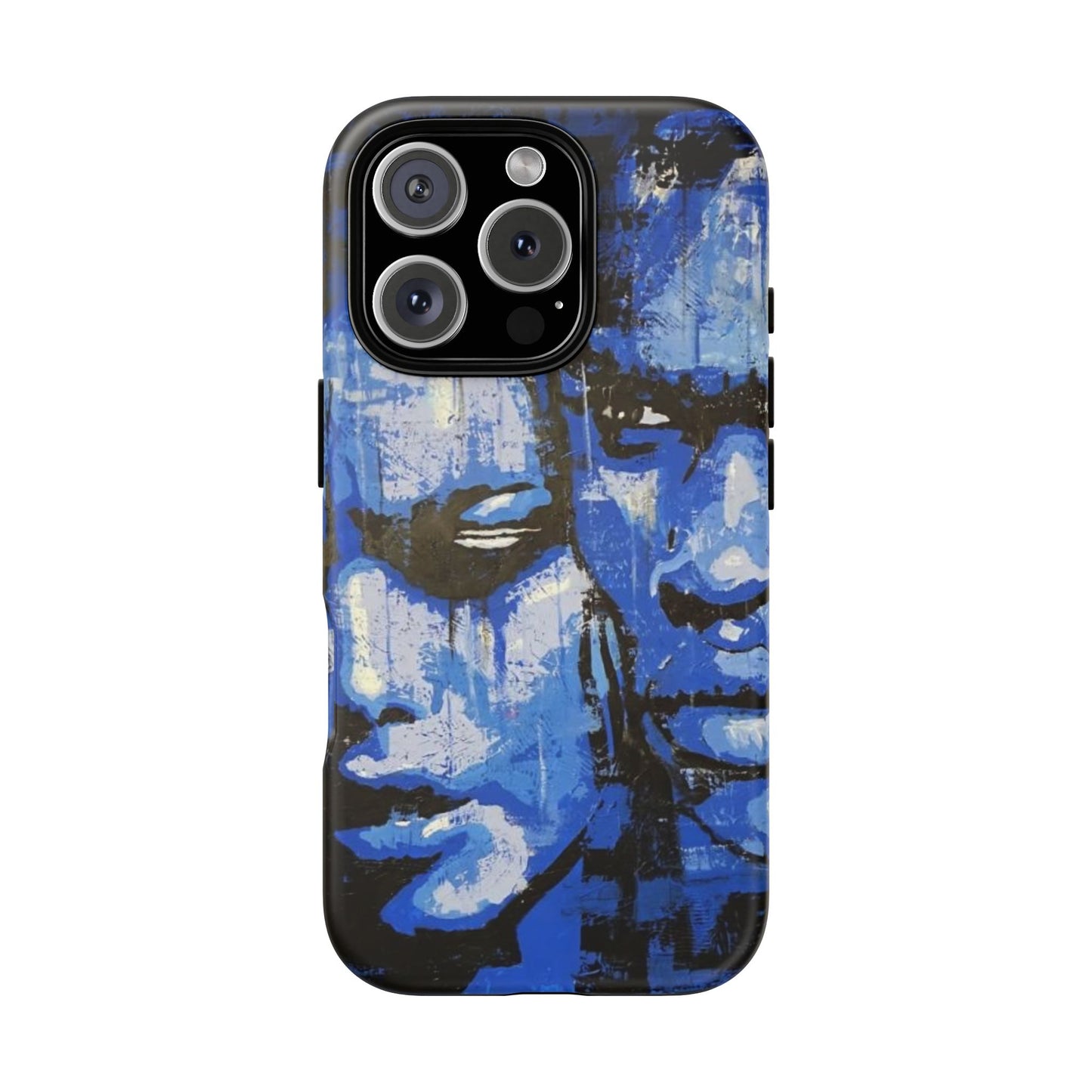 Artistic Phone Case - Tough Cases with Bold Blue Portraits -The Lovers Image