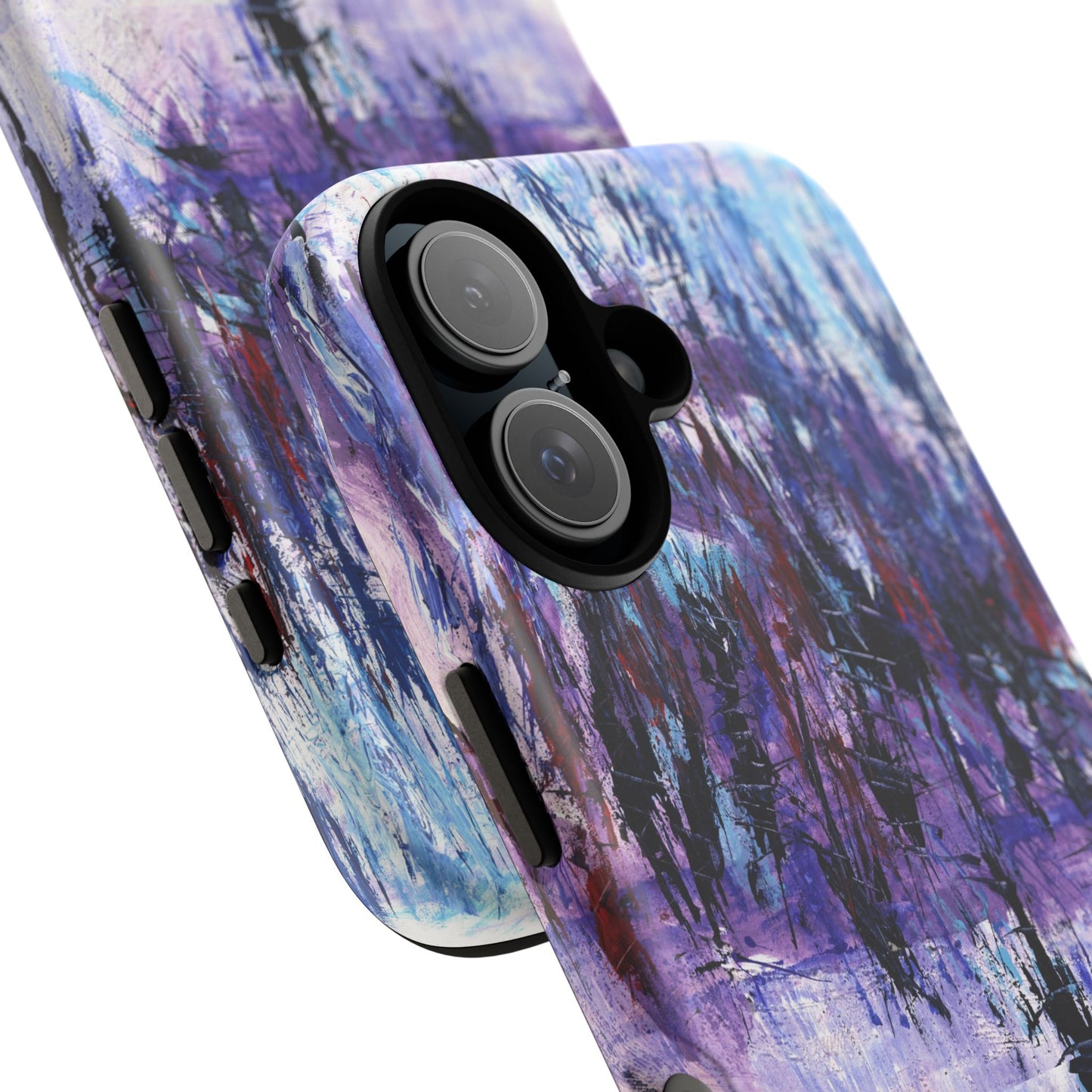 Abstract Purple Phone Case, Stylish & Protective Cover for Art Lovers- White Spring Image