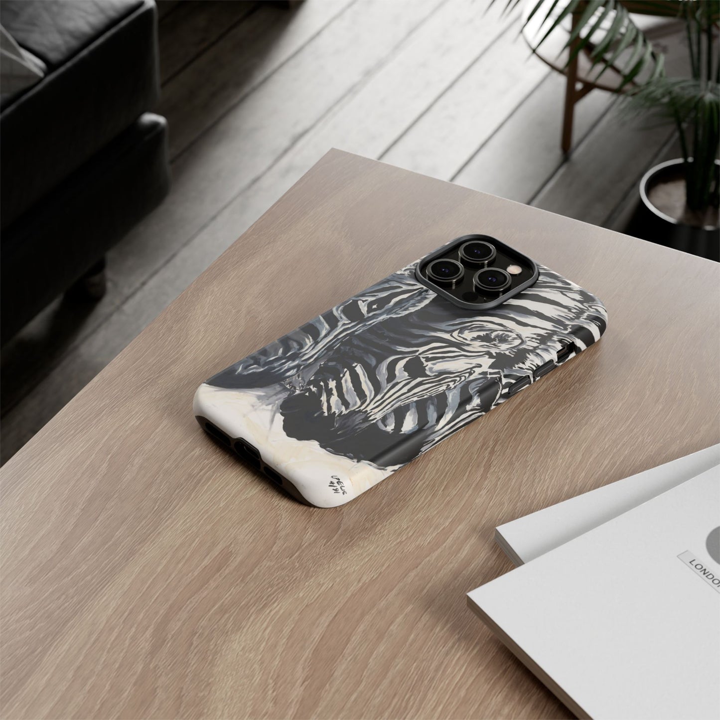 Artistic Zebra Print Phone Case -Tough Cases- Baby Zebras Image
