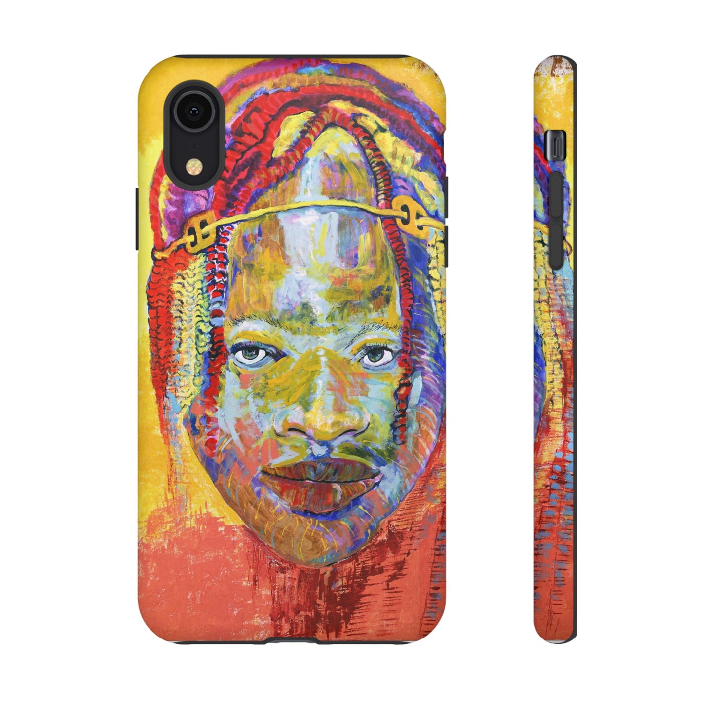 Vibrant Artistic Phone Case - Tough Cases for Creative Souls- African Youth Image