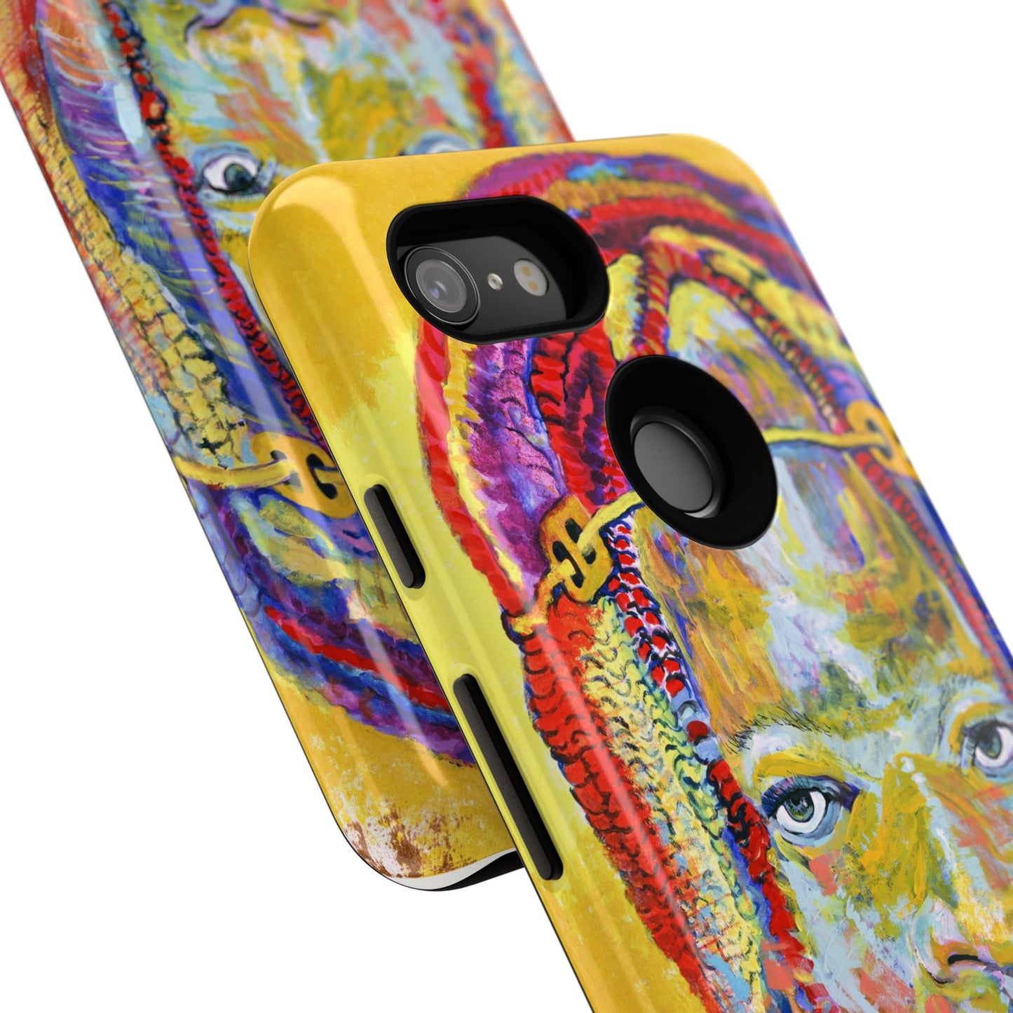 Vibrant Artistic Phone Case - Tough Cases for Creative Souls- African Youth Image