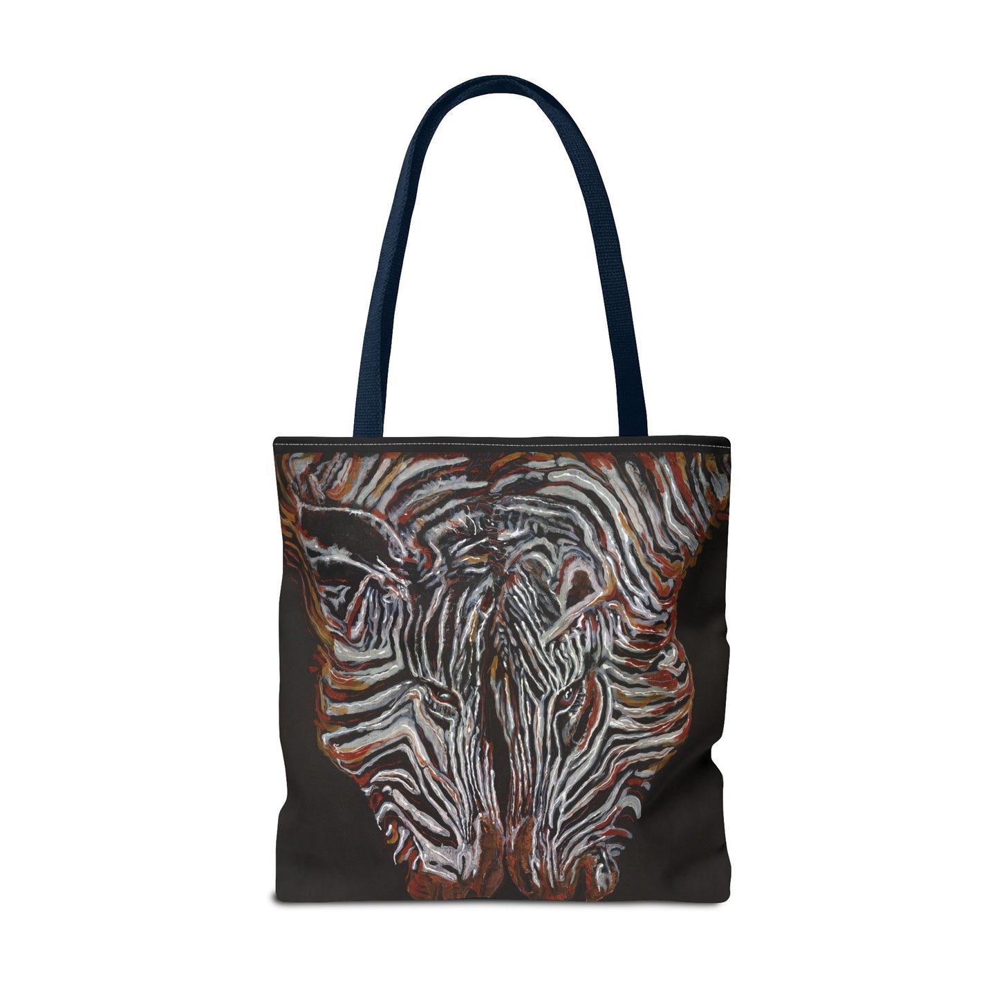 Twin Zebras Image- Tote Bag