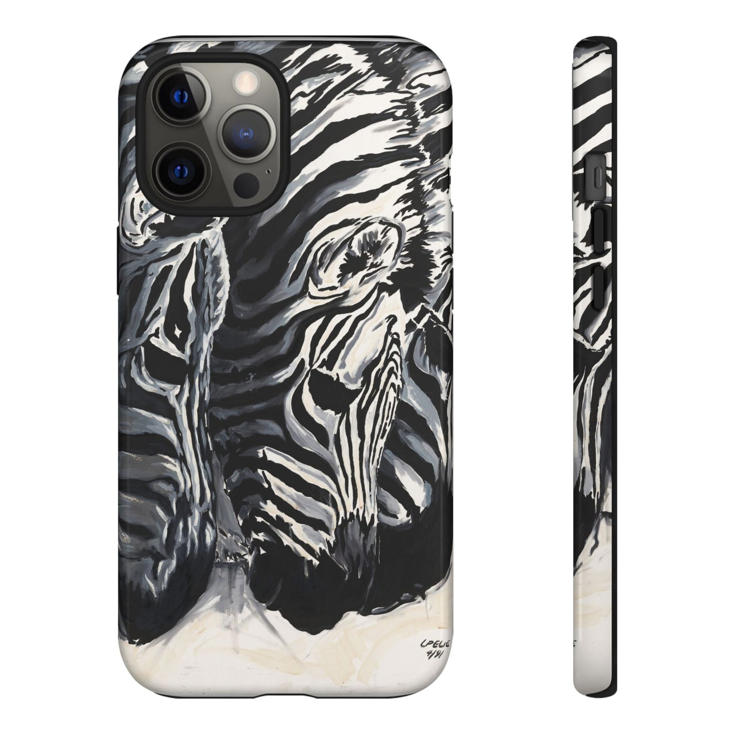 Artistic Zebra Print Phone Case -Tough Cases- Baby Zebras Image
