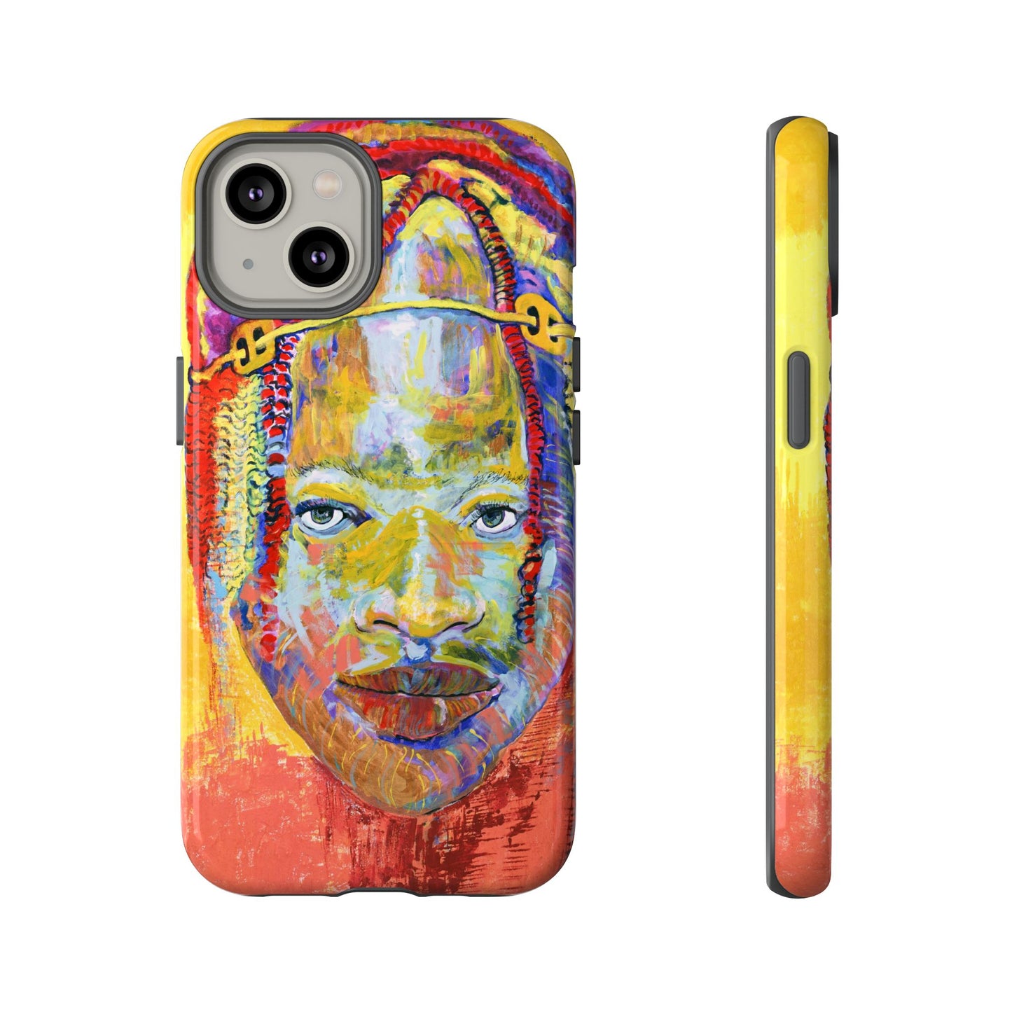 Vibrant Artistic Phone Case - Tough Cases for Creative Souls- African Youth Image