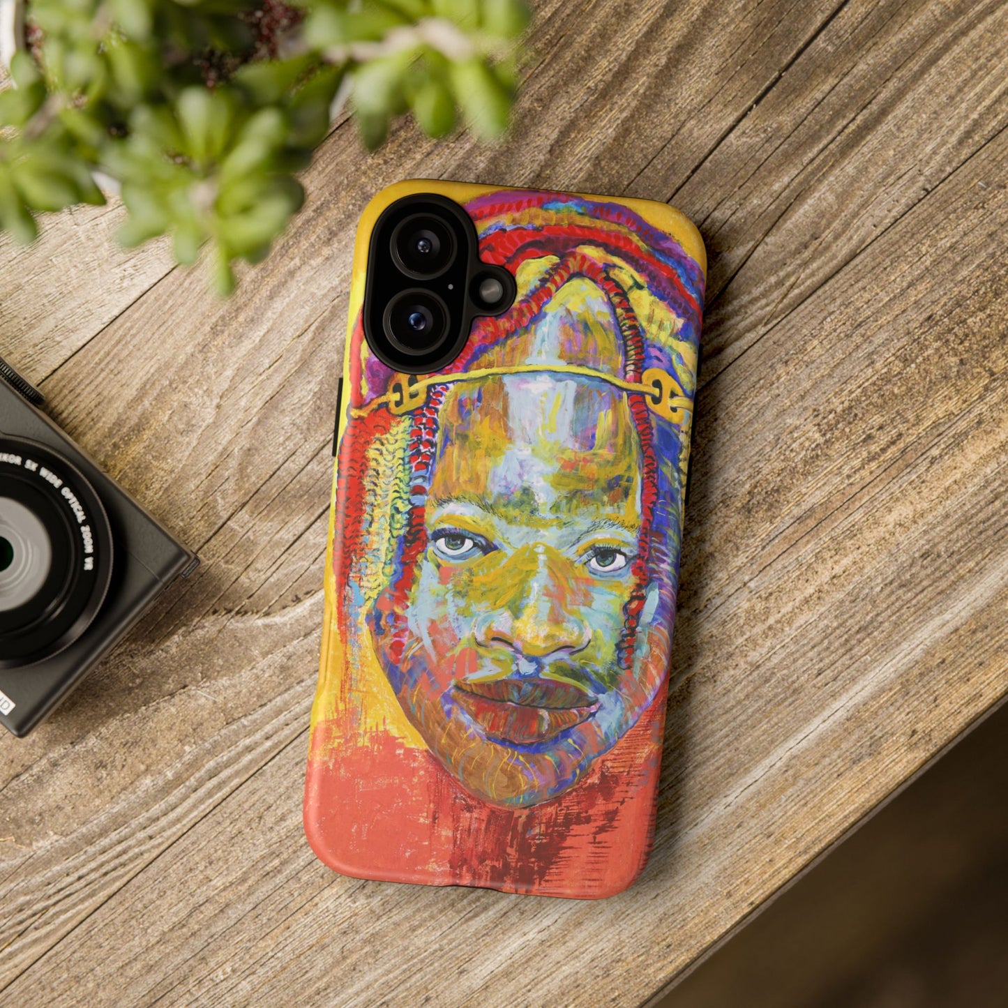 Vibrant Artistic Phone Case - Tough Cases for Creative Souls- African Youth Image